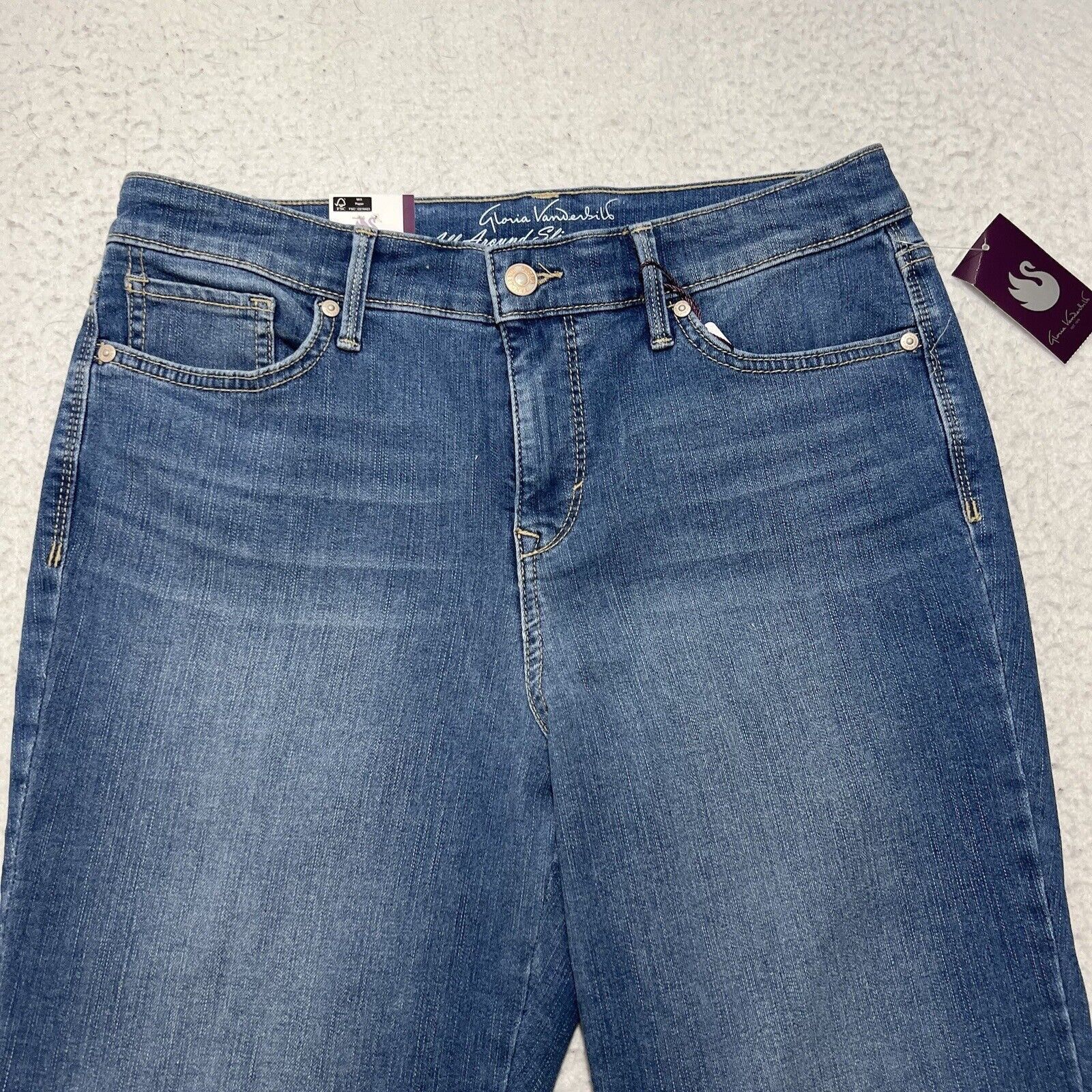 Gloria Vanderbilt Gloria Vanderbilt 10P Rail Straight Leg Mid Rise Denim Jeans Size 32" / US 10 / IT 46 - 2 Thumbnail