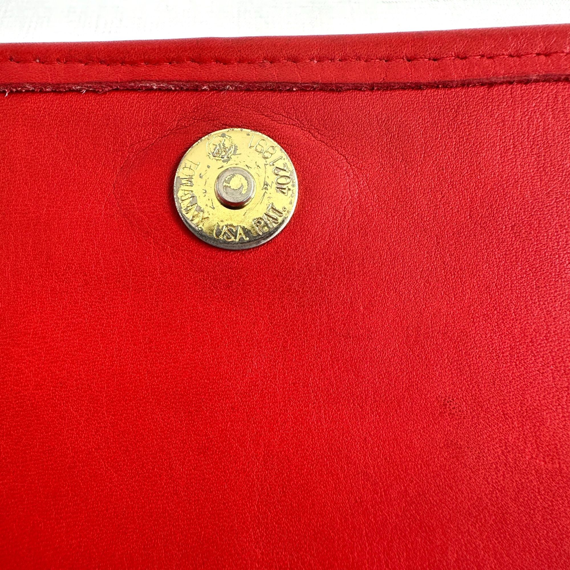Coach Vintage 1980s Coach Red Tailored Pouch 4110 Made in NYC Size ONE SIZE - 10 Thumbnail