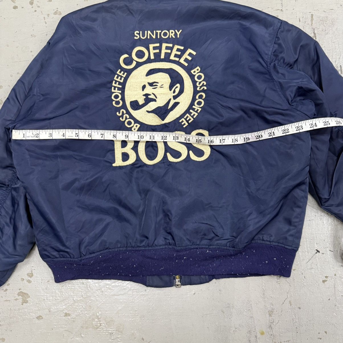 Mr. Gentleman 90’s SUNTORY BOSS COFFEE Japan MA-1 Bomber Jacket Size US L / EU 52-54 / 3 - 12 Thumbnail