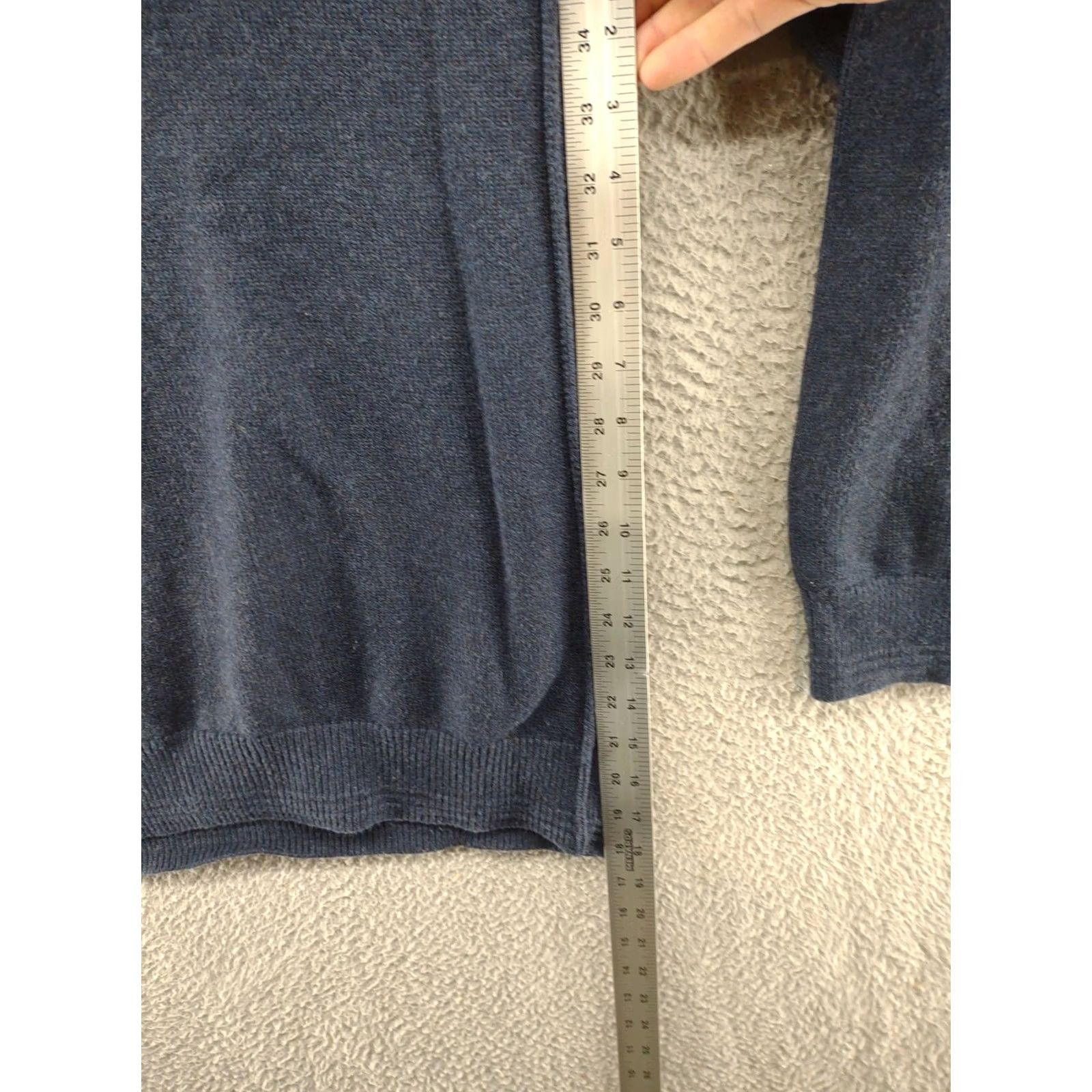 Tommy Hilfiger Tommy Hilfiger Men's Blue Knit Pullover 1/4 Button Elbow Patch Sweater SZ L Golf Buzzers? Size US L / EU 52-54 / 3 - 5 Thumbnail
