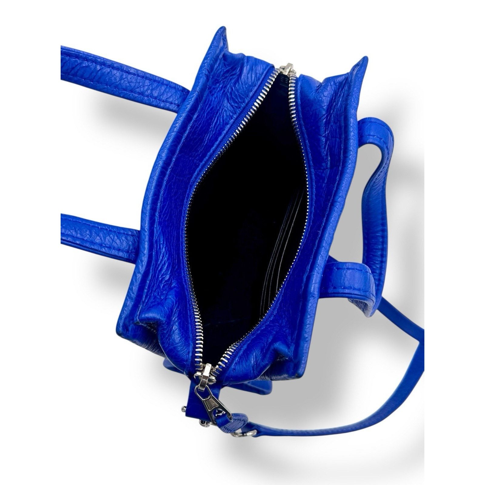 Balenciaga Bazar Shoulder Handbag Goatskin Blue Size Mini Authentic Size ONE SIZE - 10 Thumbnail