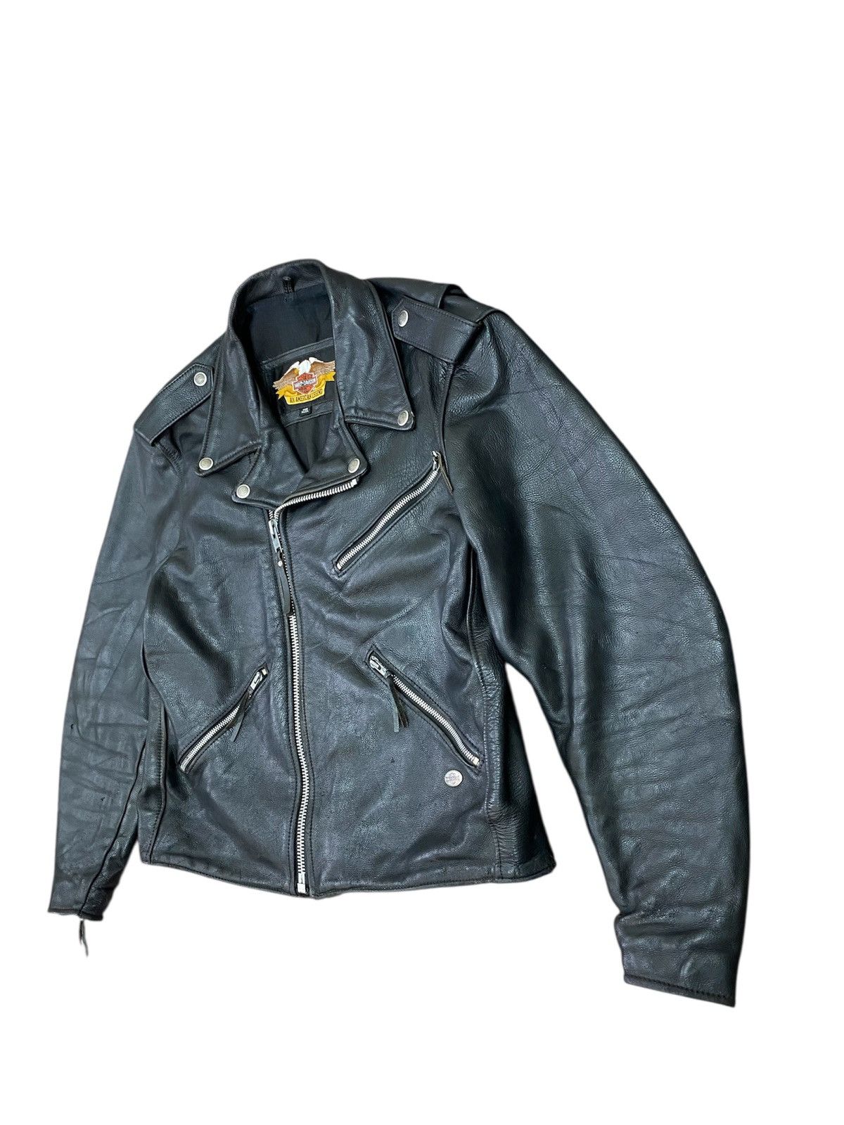 Harley Davidson Vtg Harley Davidson Perfecto Style Limited Leather Jacket Size US L / EU 52-54 / 3 - 2 Thumbnail