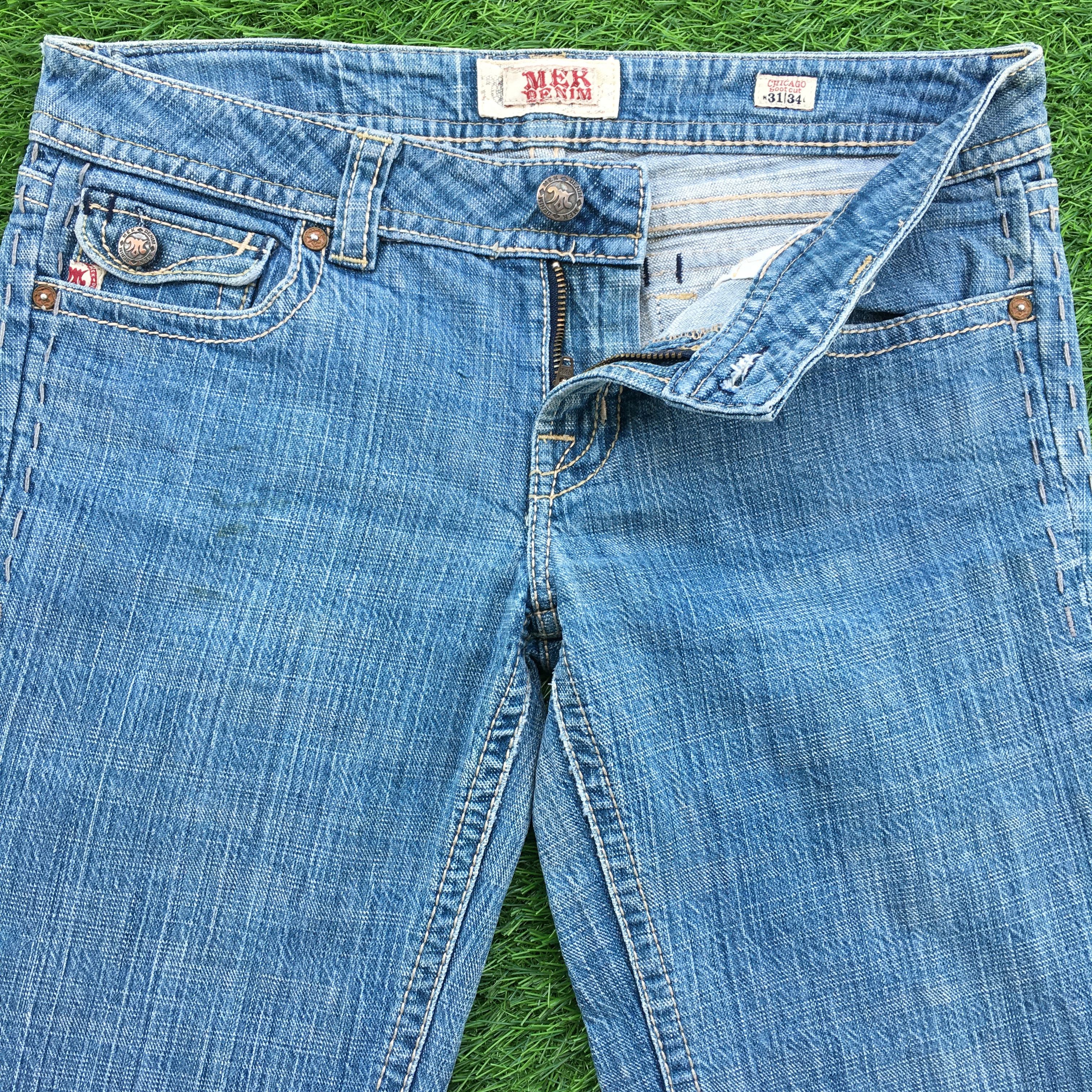 Japanese Brand Chicago Bootcut Jeans D-1006 Size 31" - 3 Thumbnail