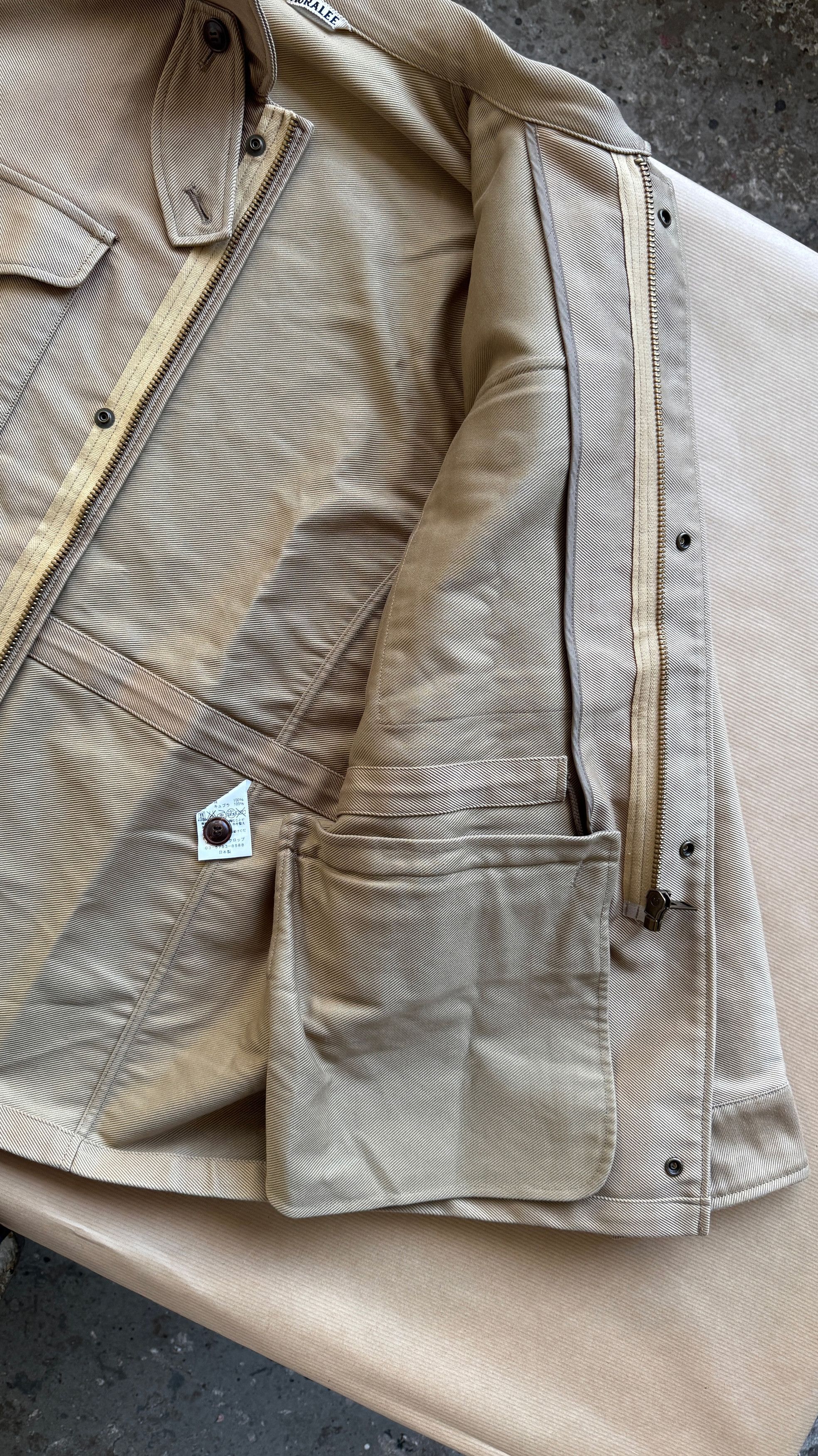 Auralee aa . 3 . M65 WASHED DOUBLE CLOTH FIELD JACKET . A6SB01AR Size US S / EU 44-46 / 1 - 18 Thumbnail