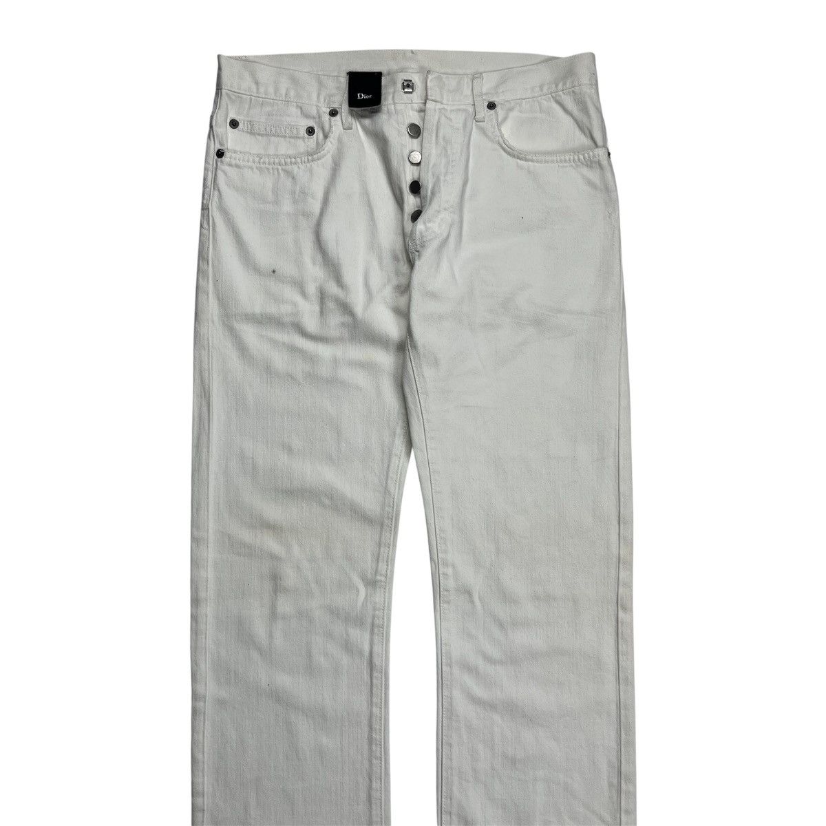 Dior SS 2005 Dior Homme “Untitled” White Denim by Hedi Slimane Size US 30 / EU 46 - 3 Thumbnail