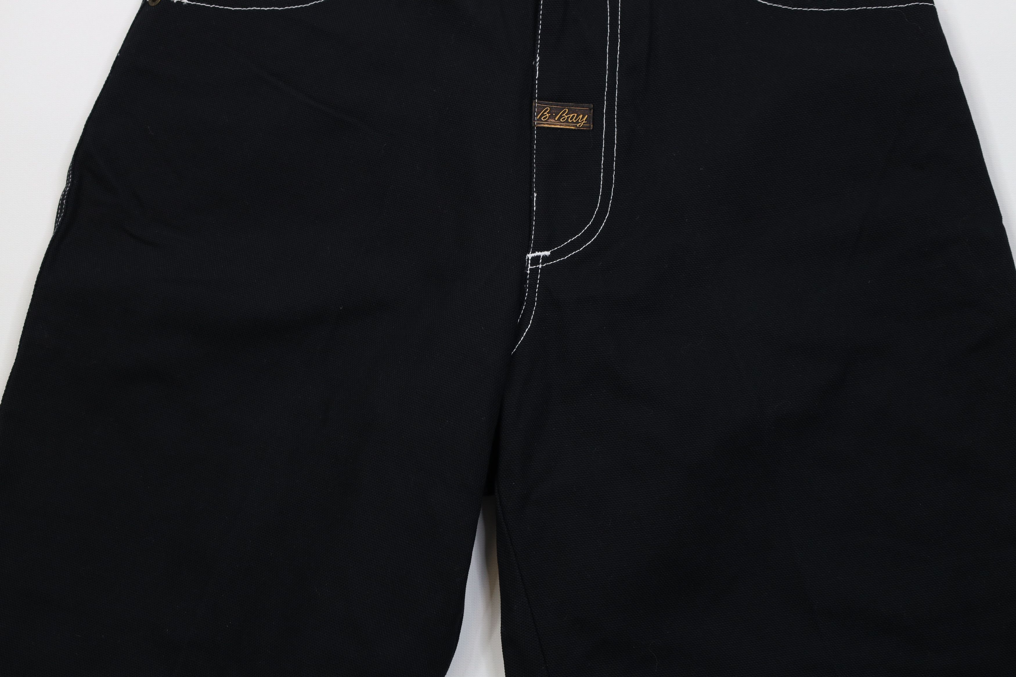 Vintage Vintage 90s Streetwear Canvas Baggy Fit Shorts Black Cotton Size US 30 / EU 46 - 3 Thumbnail