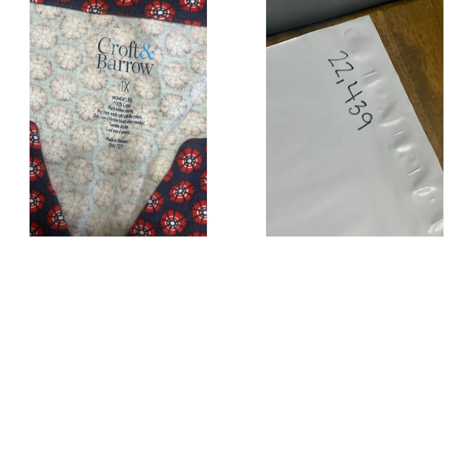 Croft & Barrow Croft & Barrow Shirt Women's 1X Red V-neck Short Sleeve Floral Casual Womens Size XL / US 12-14 / IT 48-50 - 8 Thumbnail