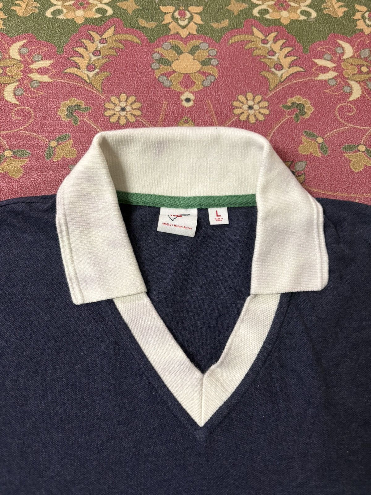 Michael Bastian Michael Bastian X UNIQLO Striped Vneck Polo Tee Size US M / EU 48-50 / 2 - 4 Thumbnail