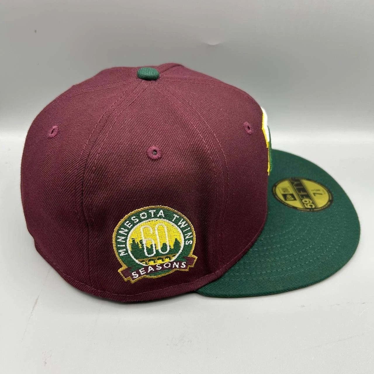 New Era Minnesota Twins Hat Men 7 1/8 Red Green MLB Fitted Cap New Size ONE SIZE - 4 Thumbnail