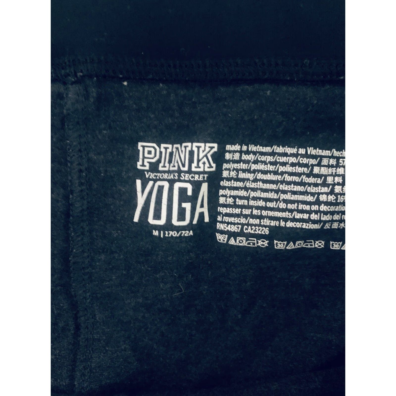 Vintage VINTAGE? No. Victoria’s Secret PINK Victoria’s Secret PINK Yoga Leggings Women M Gray Black Ankle Yoga PINK Nation Womens M Size 32" / US 10 / IT 46 - 4 Thumbnail