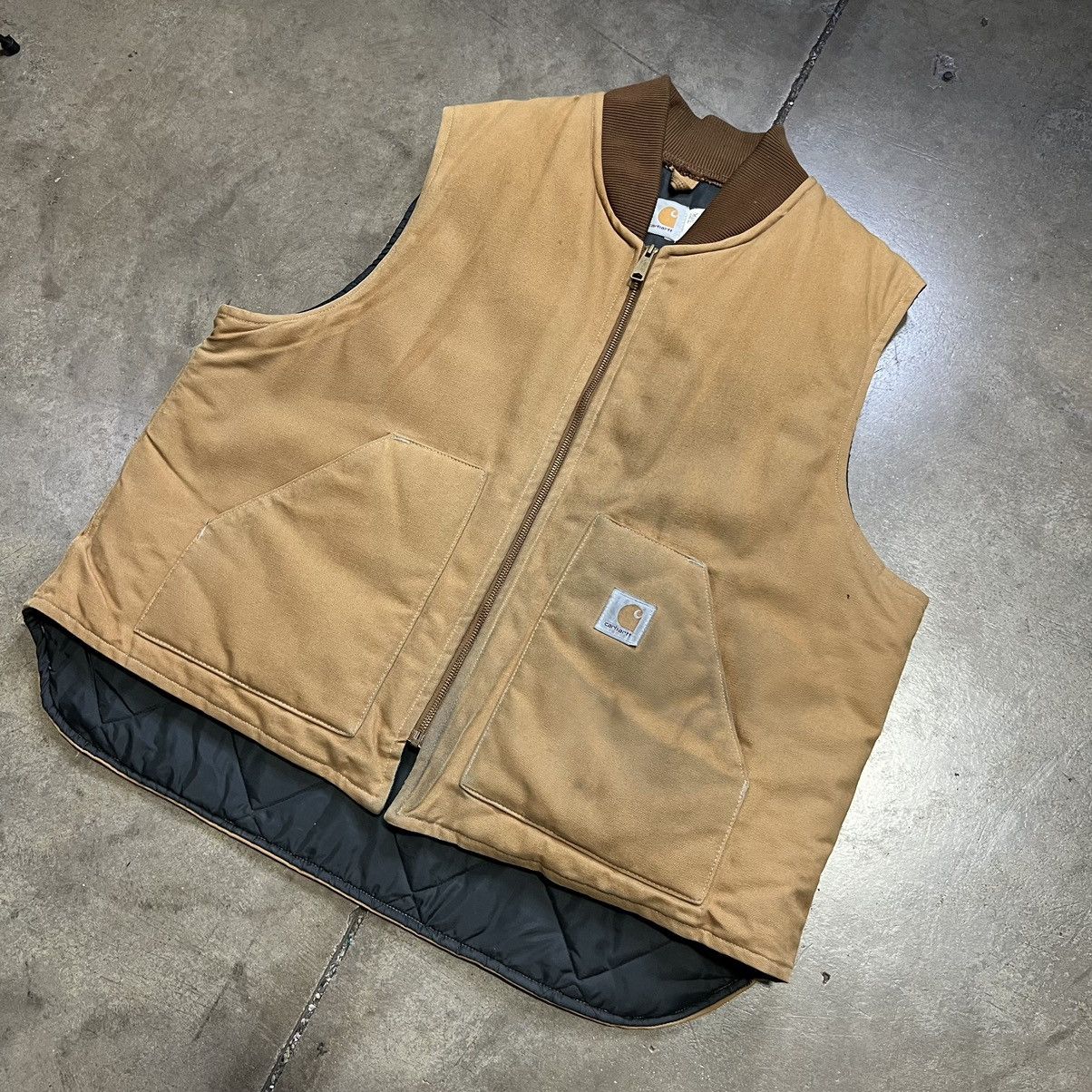 Carhartt × Vintage Vintage 90s Carhartt Vest Workwear Utility Made in USA Boxy Size US XXL / EU 58 / 5 - 2 Thumbnail