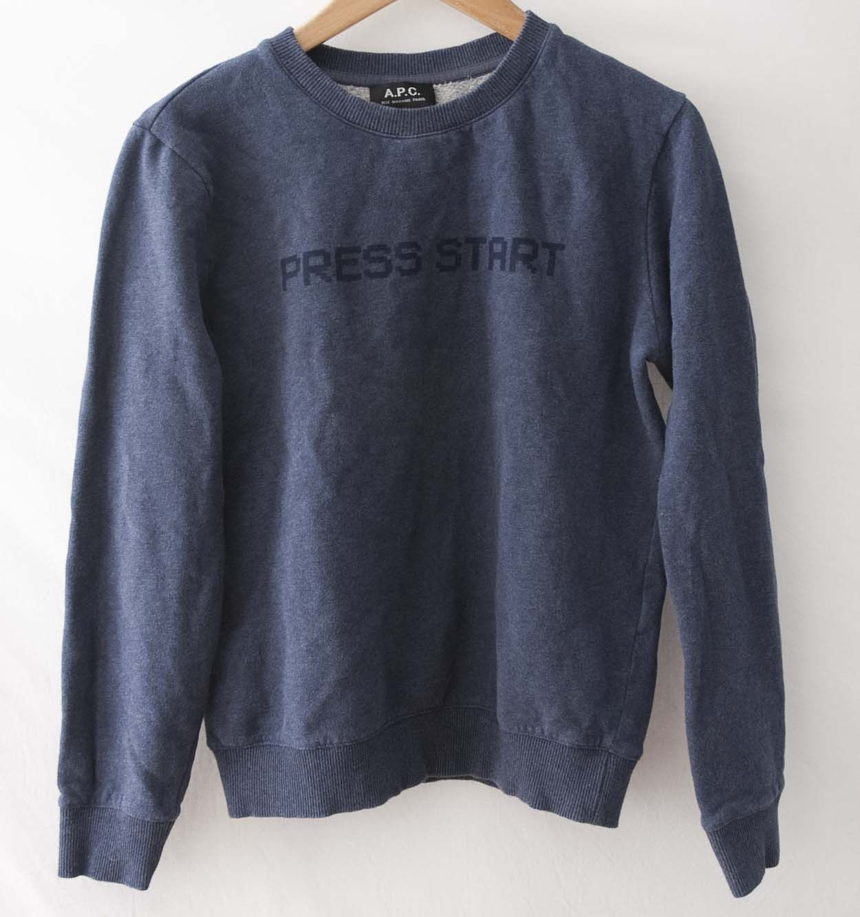 A.P.C. APC Crewneck Sweatshirt Unisex Size XS Press Start Size US XS / EU 42 / 0 - 1 Thumbnail