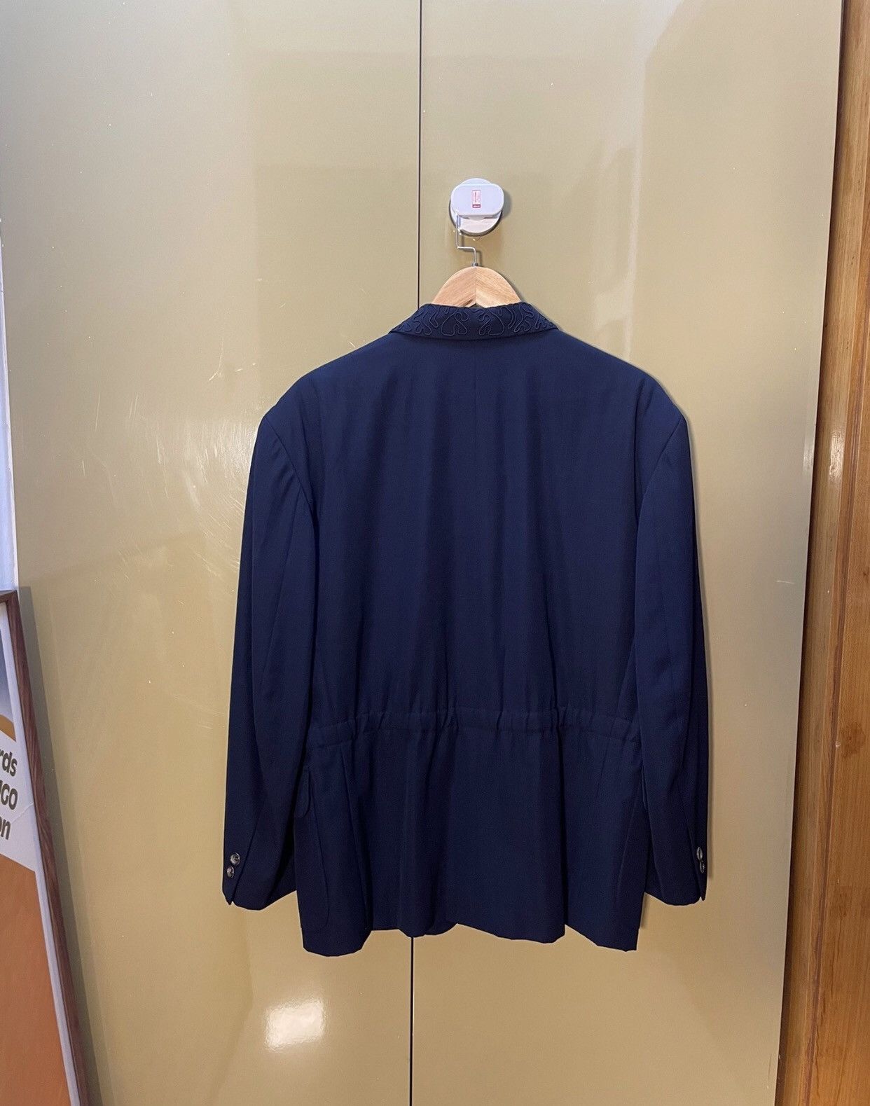 Comme des Garcons Navy blue embroidered suit jacket 2412-Nextarrow Size 40S - 3 Thumbnail