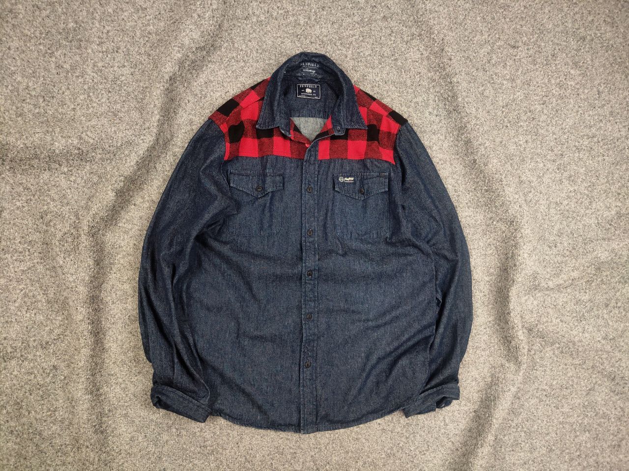 Penfield Penfield Hudson laundry Denim Check shirt USA Style Size US S / EU 44-46 / 1 - 1 Thumbnail