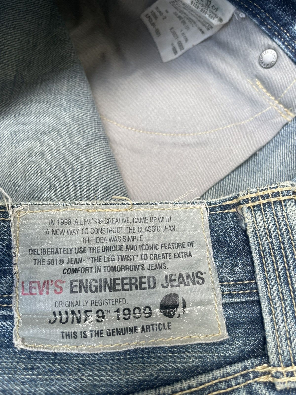 Levi's × Vintage Vintage Levis Engineered Distresed Denim Size US 33 - 19 Thumbnail