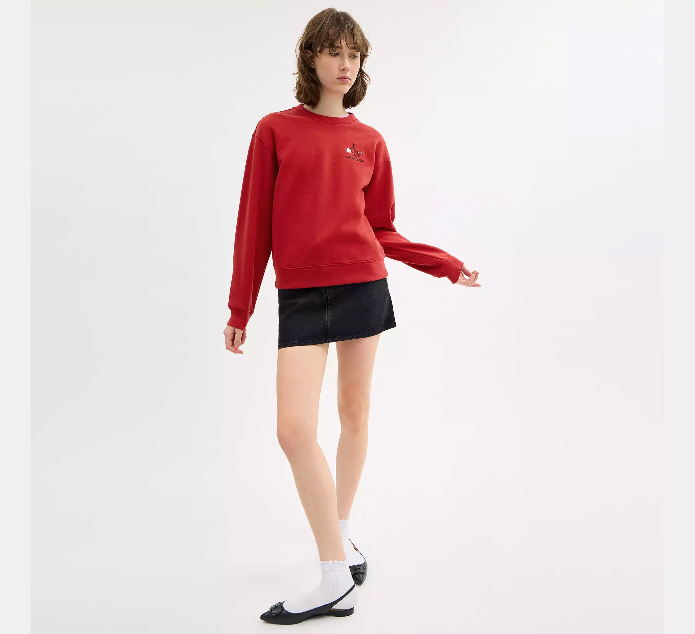 Coach 🍒 Cherry Crewneck Sweatshirt CZ065 Size S / US 4 / IT 40 - 7 Thumbnail