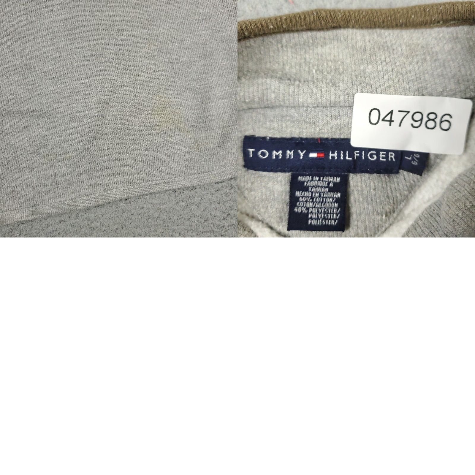 Tommy Hilfiger Tommy Hilfiger Sweater Mens Large Gray 1/4 Zip Pullover Short Sleeve Knit Size US L / EU 52-54 / 3 - 8 Thumbnail
