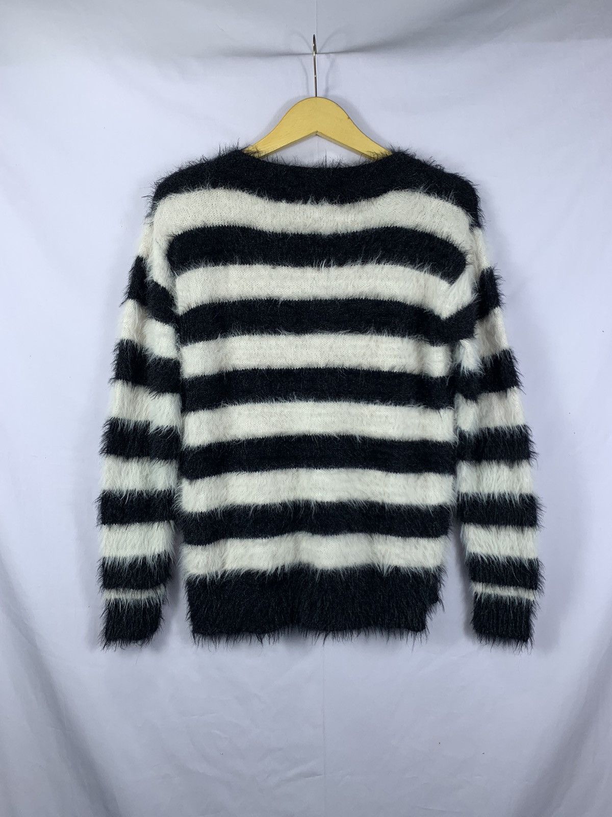 Issey Miyake Fuzzy Mohair Striped sweater Grunge Number nine Style Size US M / EU 48-50 / 2 - 2 Thumbnail