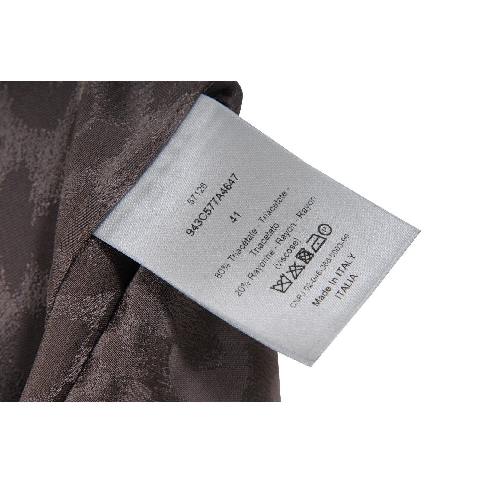 Dior Leopard Print Satin Button Down Shirt 41 / 16 Grey Size US M / EU 48-50 / 2 - 9 Thumbnail