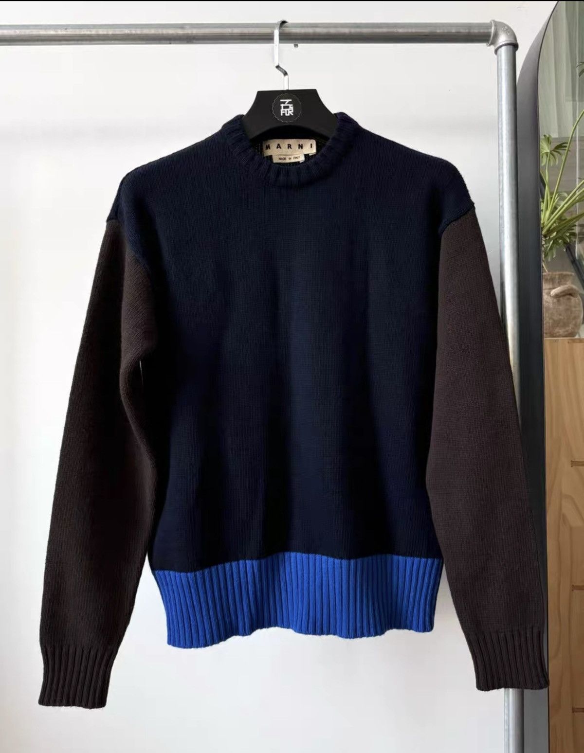 Marni MARNI Fall/Winter2019 Color-Block Pure Wool Crewneck Sweater Size US S / EU 44-46 / 1 - 1 Thumbnail