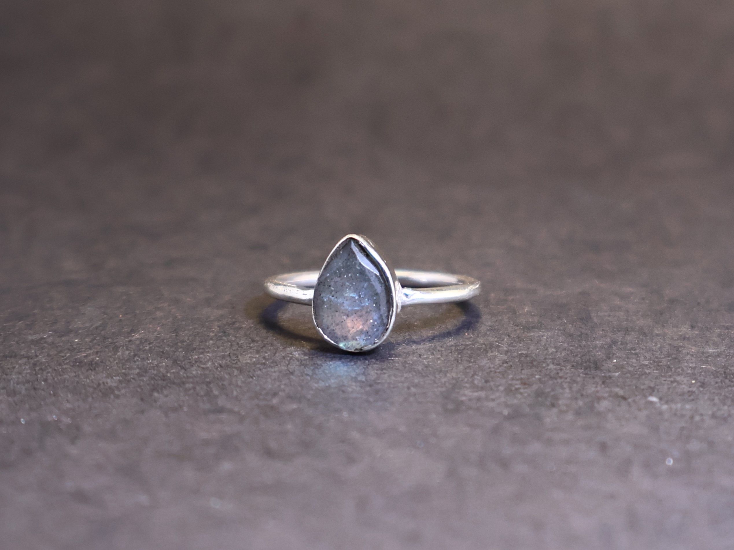 Handmade Labradorite Ring, Handmade Ring, Sterling Silver Unique Ring Size ONE SIZE - 1 Thumbnail