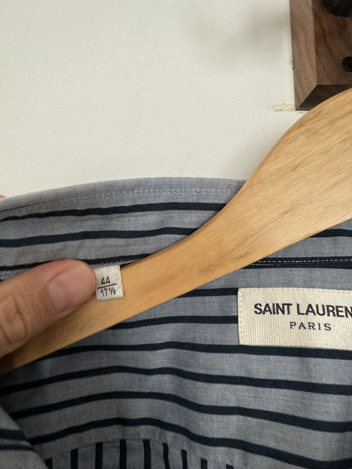 Saint Laurent Paris Saint Laurent Paris Stripped Button Down Size US XL / EU 56 / 4 - 3 Thumbnail