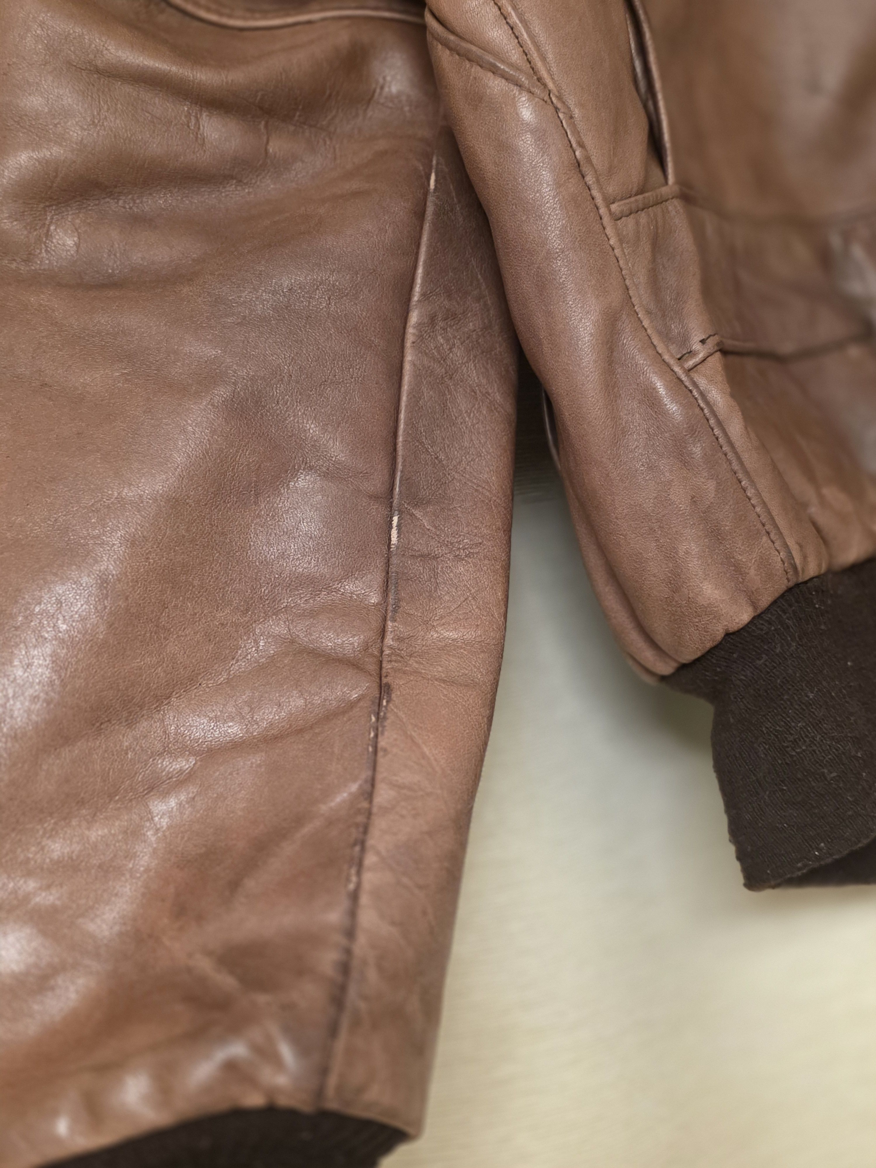 Schott Schott A-2 Leather Flight Jacket Vintage Brown USA Made Size US L / EU 52-54 / 3 - 4 Thumbnail