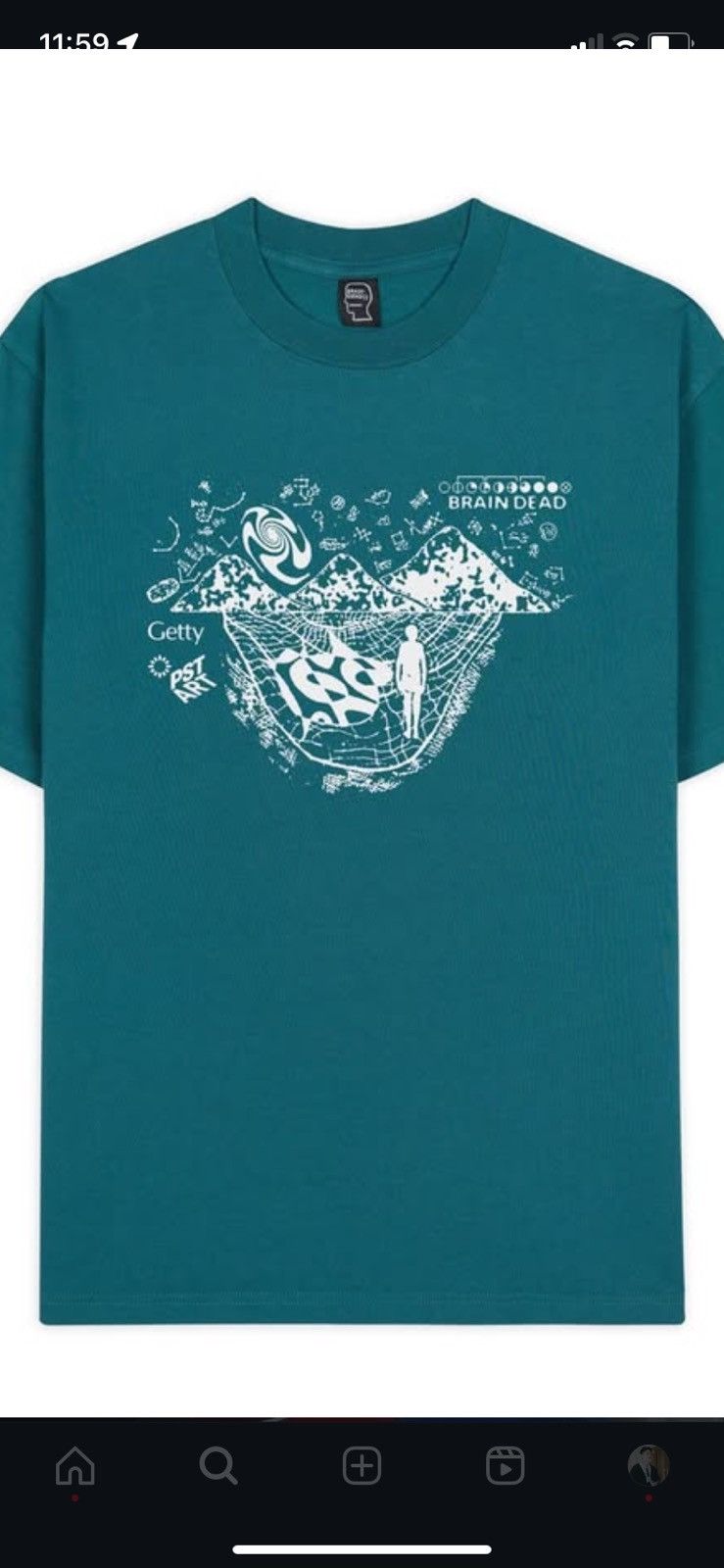 Brain Dead Brand New Brain Dead Getty PST ART Tee Size US L / EU 52-54 / 3 - 1 Thumbnail