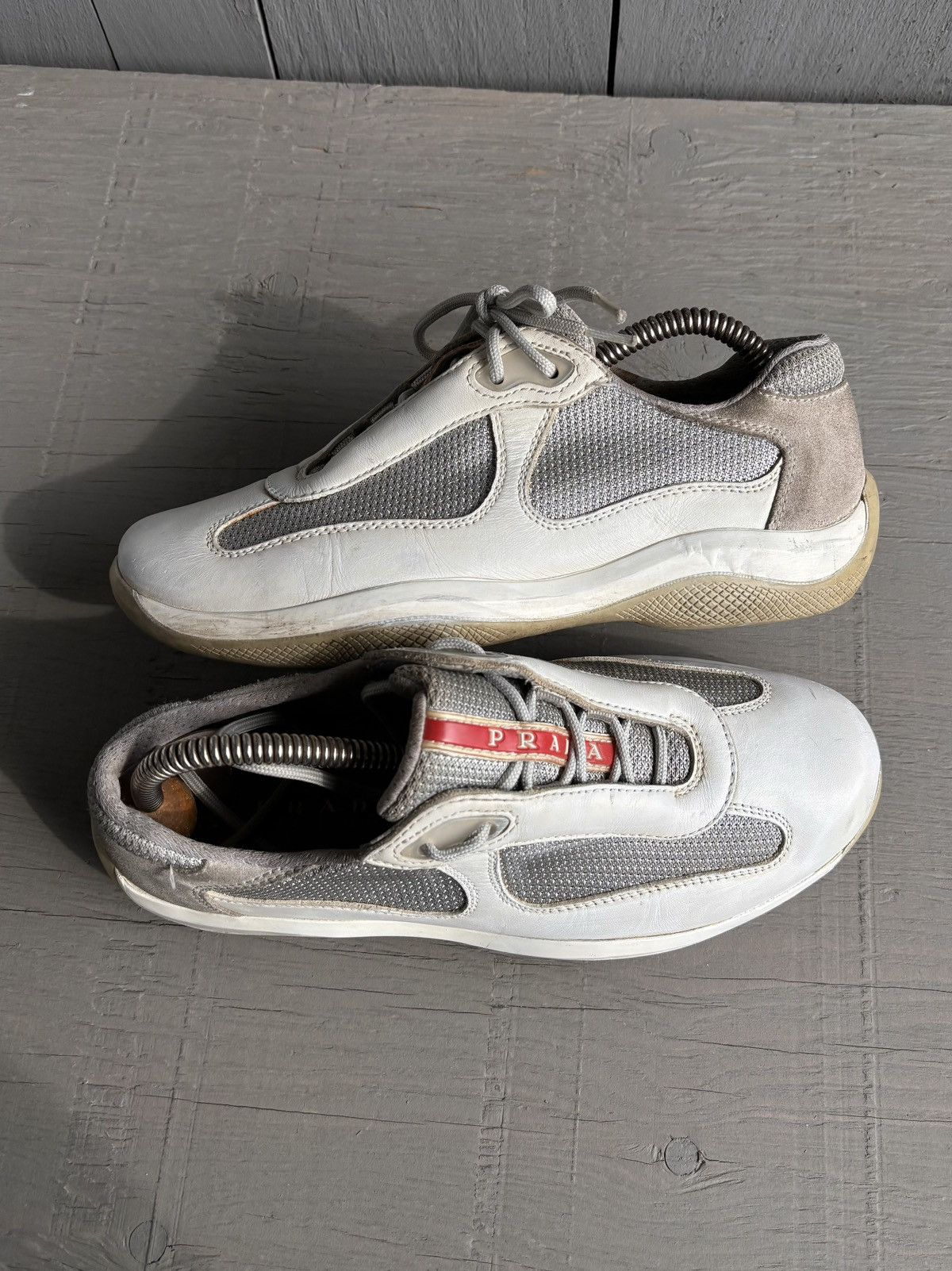 Prada × Vintage Vintage Prada Americas Cup Sneakers 3163 Linea Rossa Size US 6.5 / IT 36.5 - 3 Thumbnail