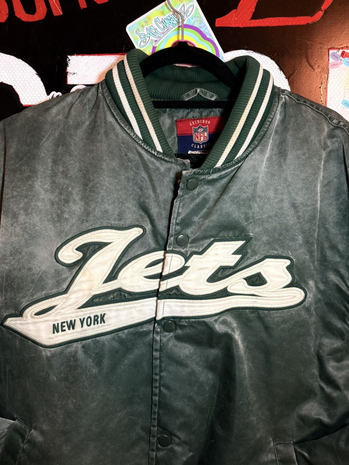 Reebok 2000s NFL Vintage Rebook Jets Bomber Size US M / EU 48-50 / 2 - 2 Thumbnail