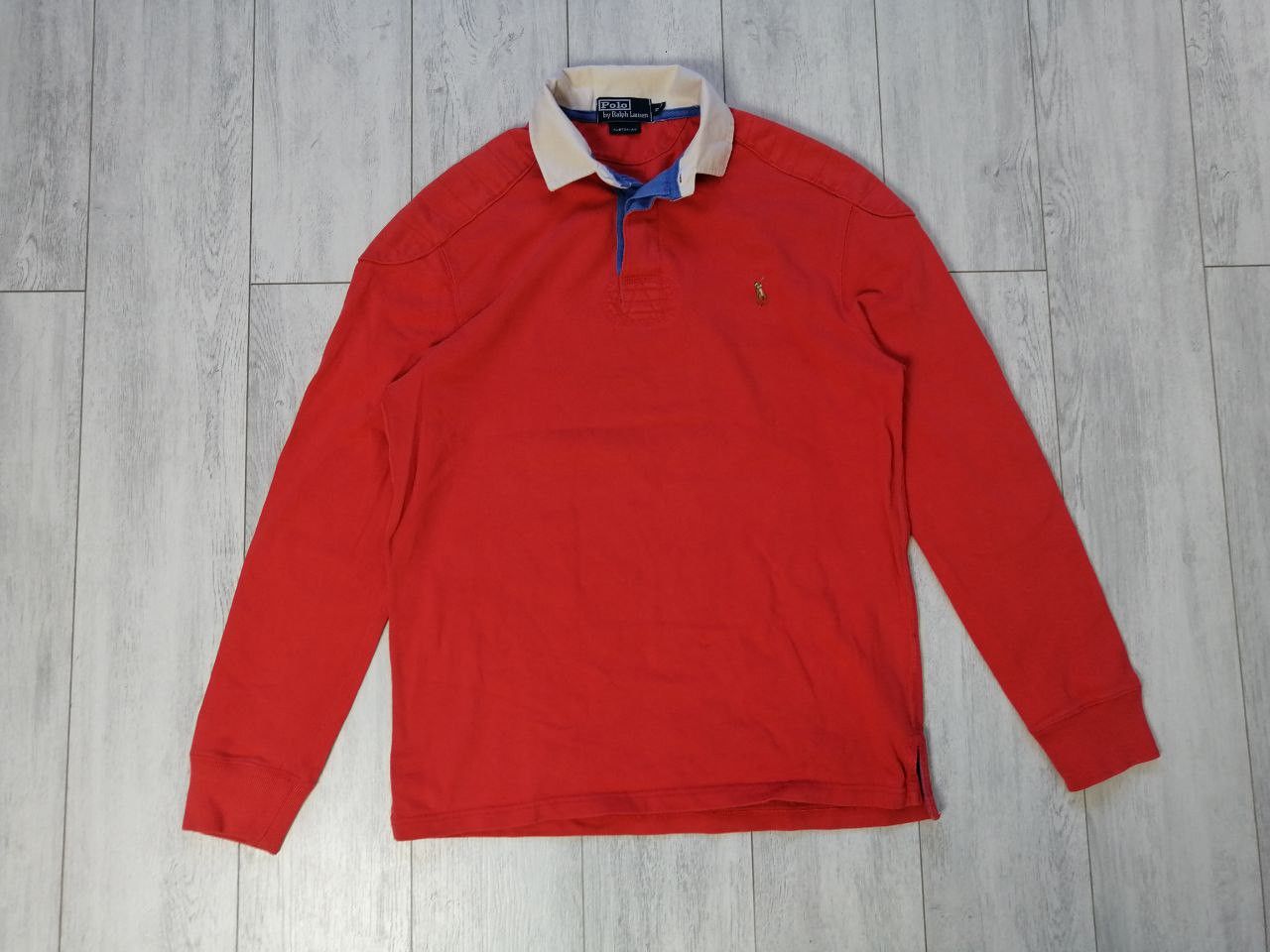 Polo Ralph Lauren Polo Ralph Lauren Vintage Mens Rugby Long Sleeve Polo Shirt Size US M / EU 48-50 / 2 - 1 Thumbnail