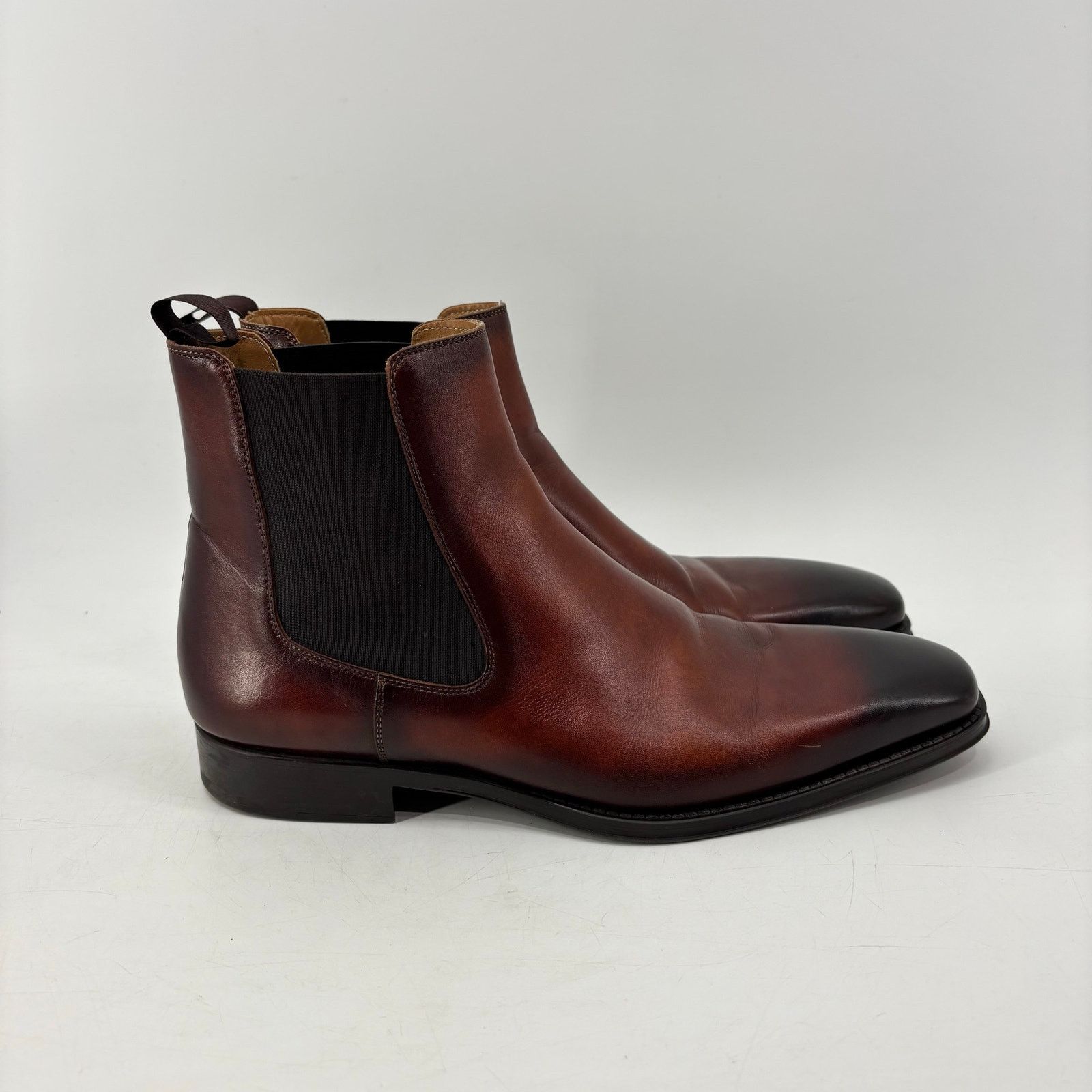 Magnanni Magnanni Mens Size 8 Brown Chelsea Boots Pull On Business Size US 12 / EU 45 - 3 Thumbnail