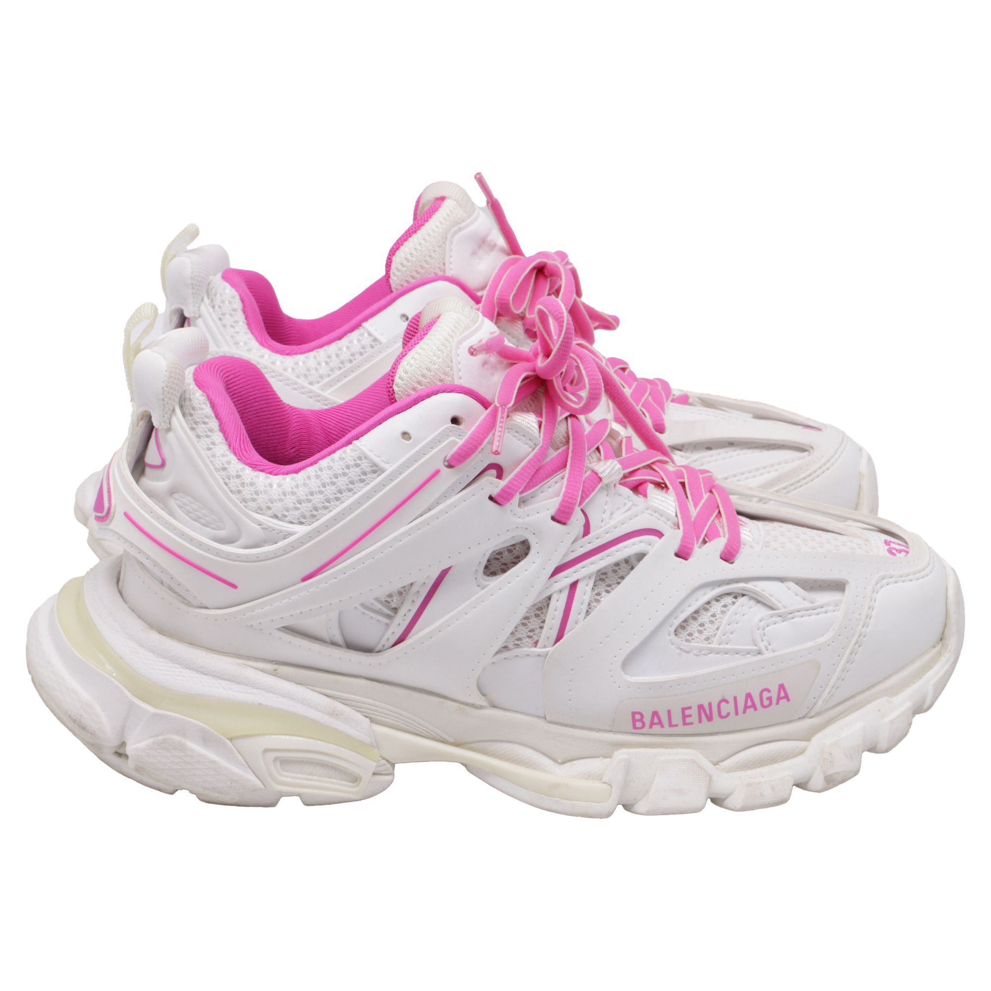Balenciaga Balenciaga Track Sneakers in White Polyurethane Size US 6.5 / EU 39-40 - 1 Thumbnail