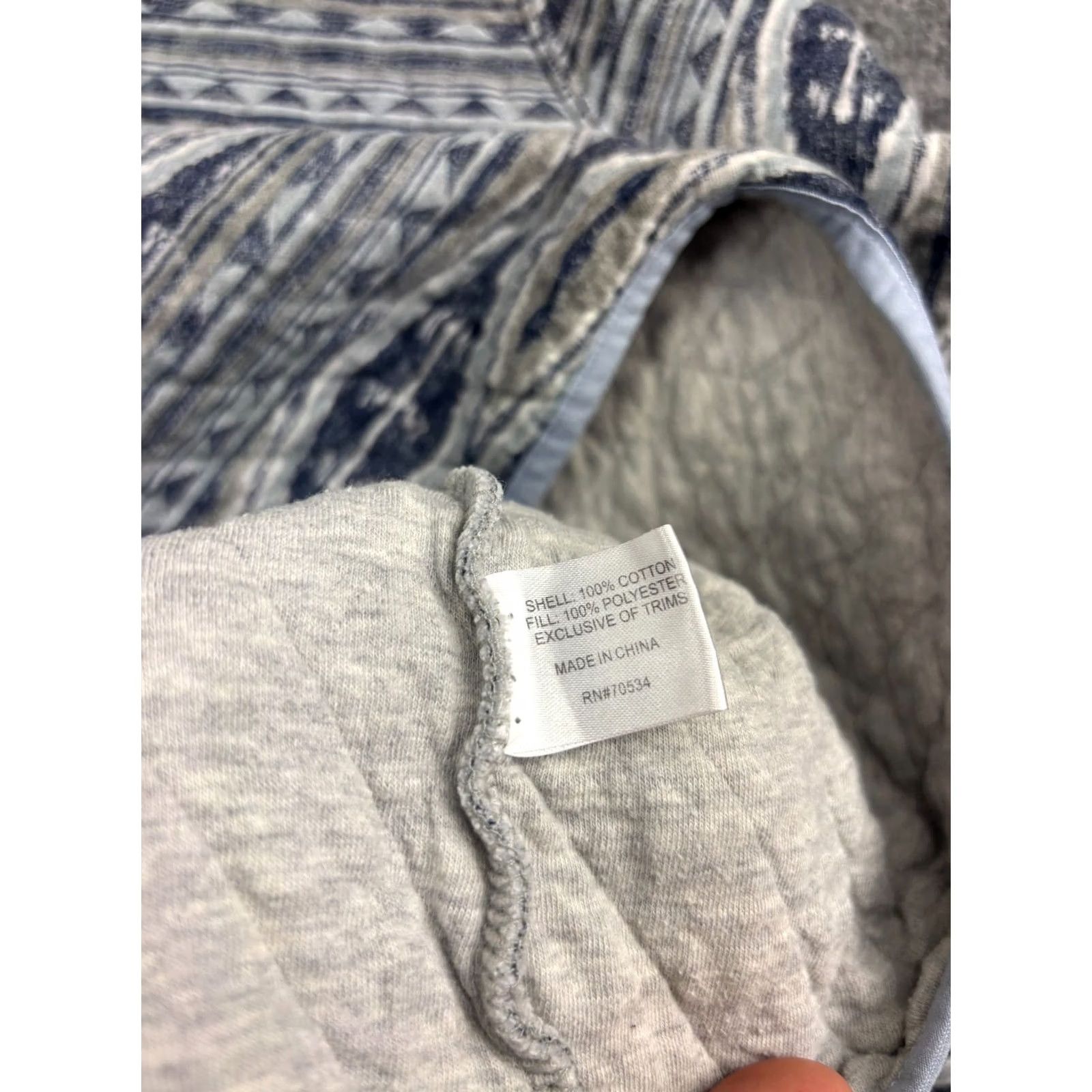 Orvis Orvis Jacket Mens XL Gray Aztec Geometric Quilted Snap Pullover Cotton Lined Size US XL / EU 56 / 4 - 5 Thumbnail