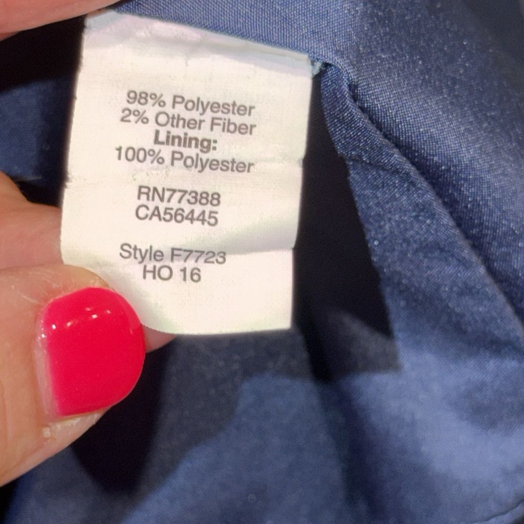 J.Crew J.Crew Navy Swiss Dot Fit Flare Dress12 Neck Sleevless Lined Size XL / US 12-14 / IT 48-50 - 8 Thumbnail