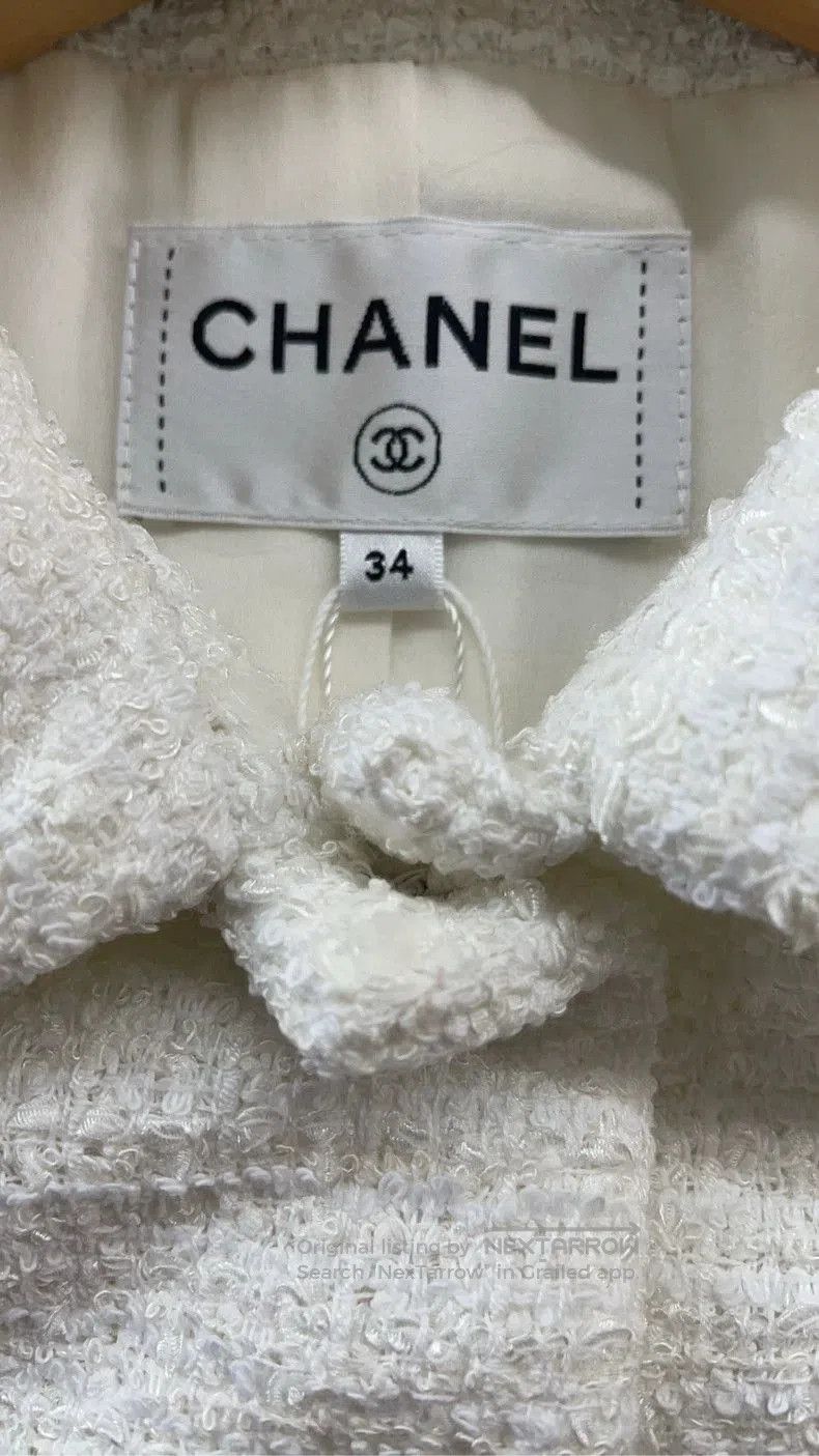 Chanel Chanel White Silver Thread Dress 34. Size US 34 / EU 50 - 3 Thumbnail