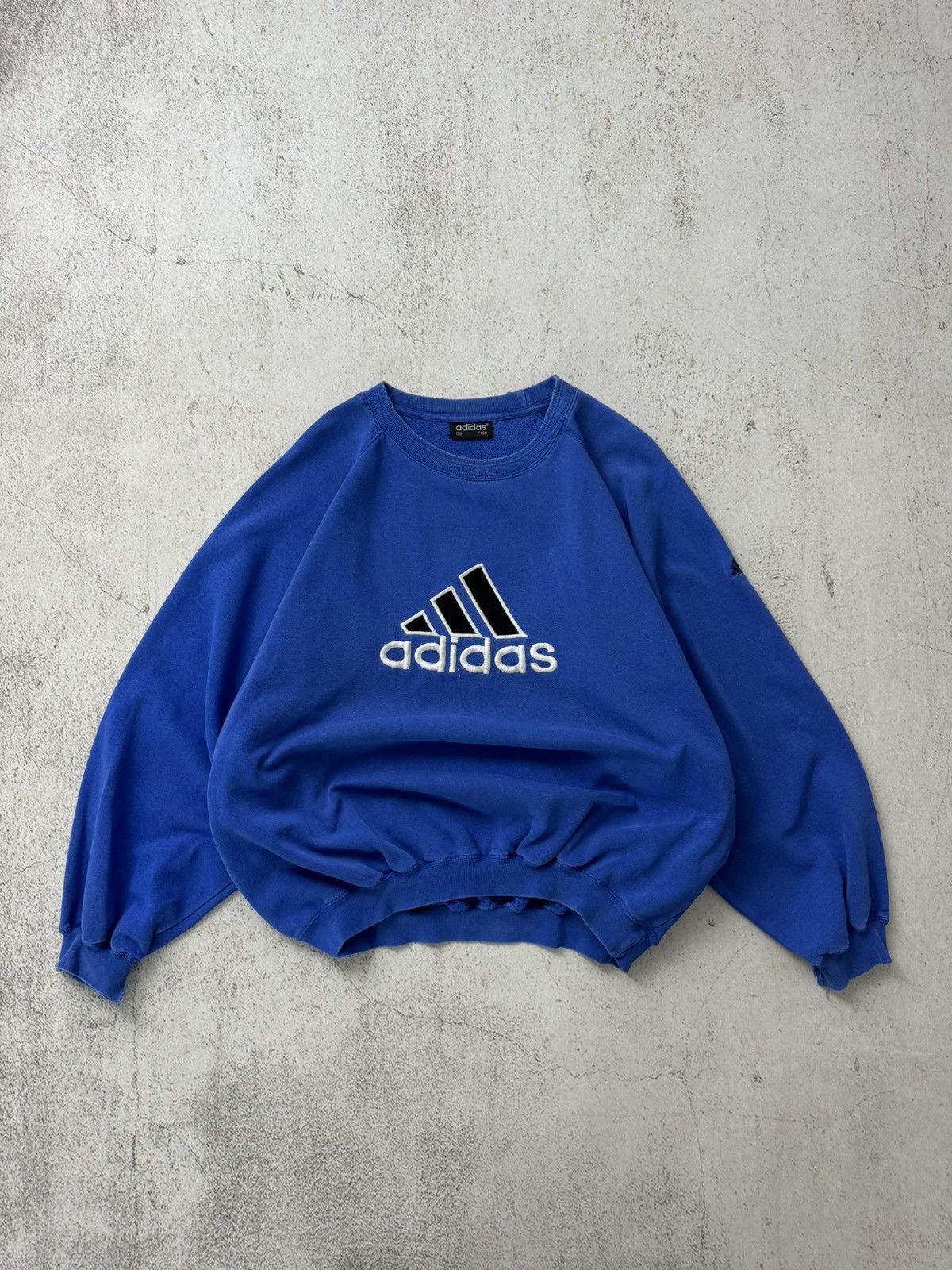 Adidas × Vintage Adidas Big Logo Vintage Faded Sweatshirt Size US M / EU 48-50 / 2 - 1 Thumbnail