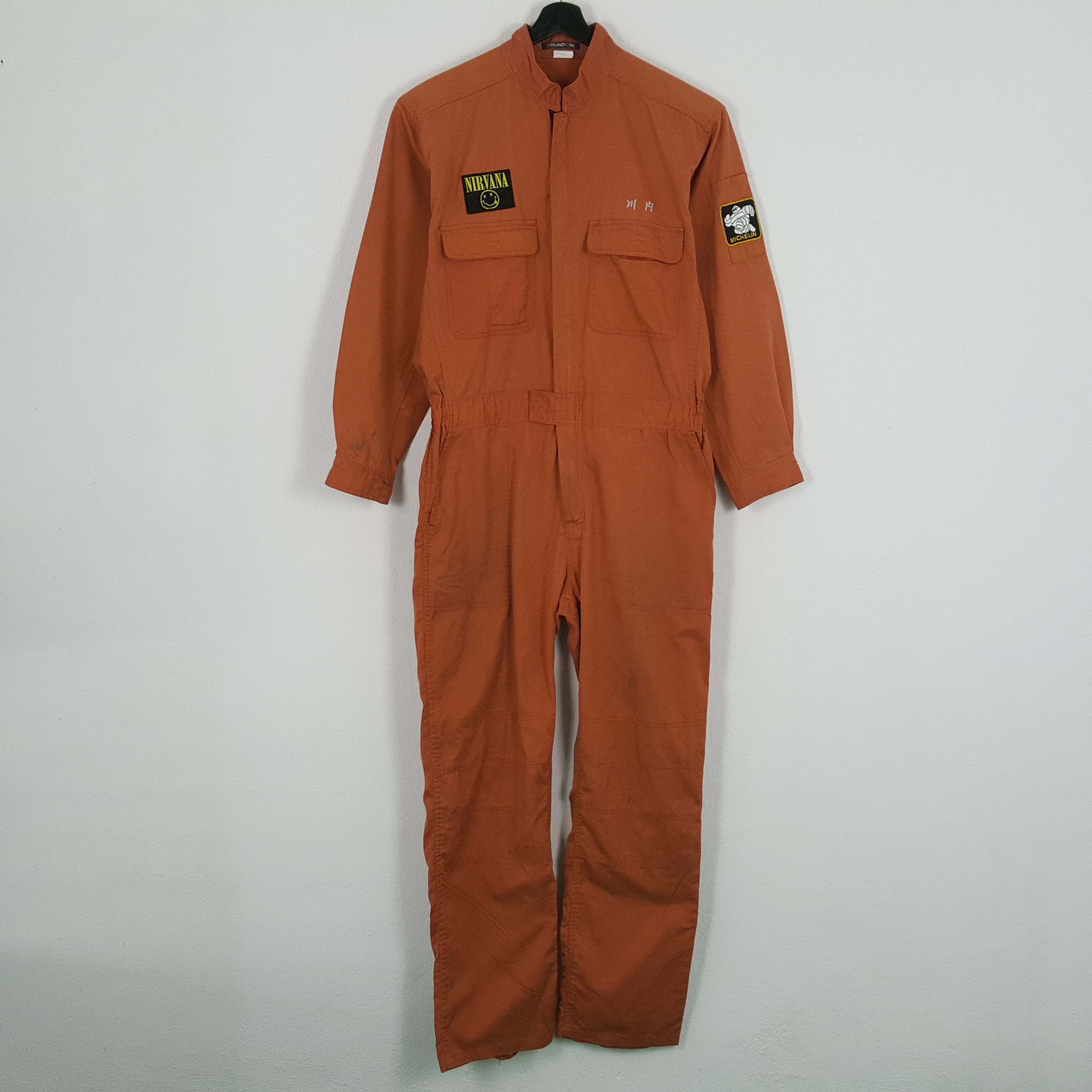 Nirvana × Vintage NIRVANA MICHELIN Workwear Style Coverall Jacket Size US L / EU 52-54 / 3 - 4 Thumbnail