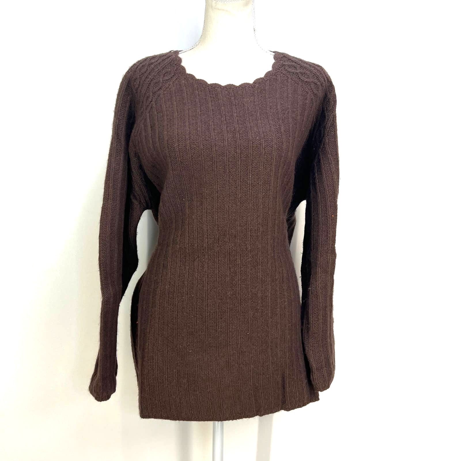 Vintage GAP Brown Wool & Angora Ribbed Sweater