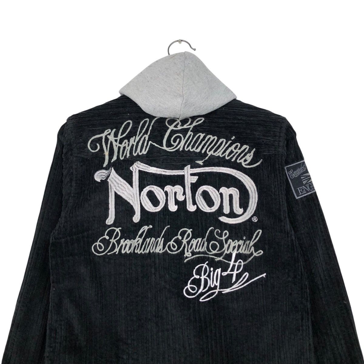 Japanese Brand × Norton 📌Biker Jacket Rich Black Norton Embroidered Big Logo Size US M / EU 48-50 / 2 - 10 Thumbnail