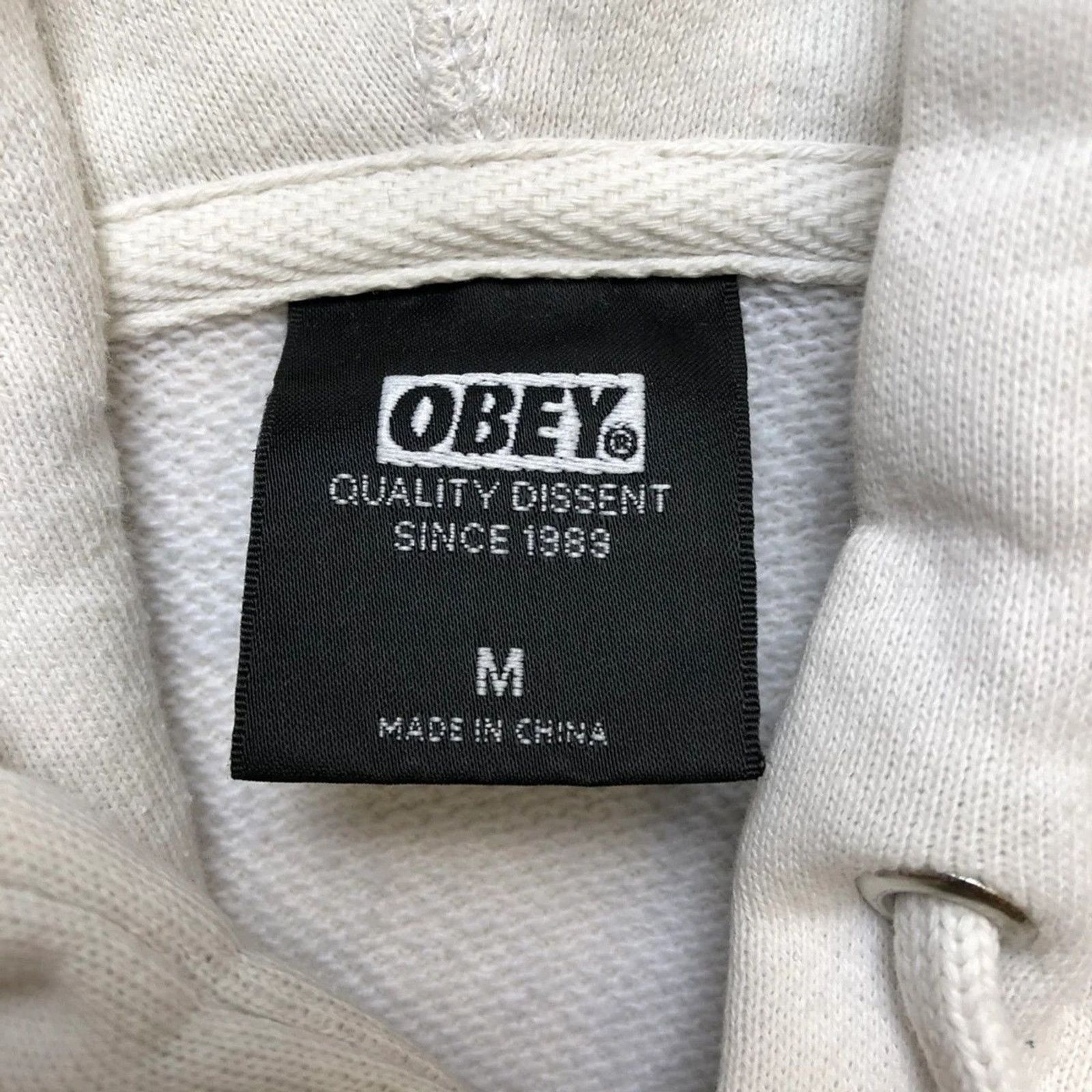 Obey × Vintage Obey Hoodie Distressed Skate Grunge Spell Out Pullover Size US M / EU 48-50 / 2 - 8 Thumbnail