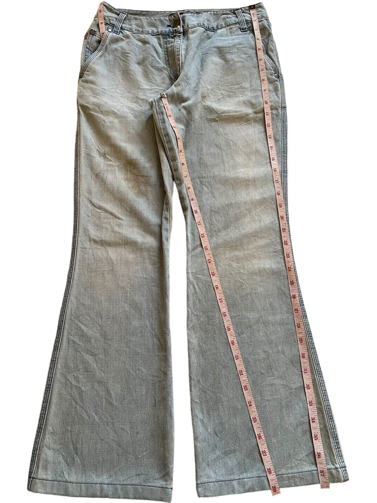 FCUK Vintage Fcuk Bootcut Light Wash Retro Style Flared Jeans Size 28" / US 6 / IT 42 - 12 Thumbnail