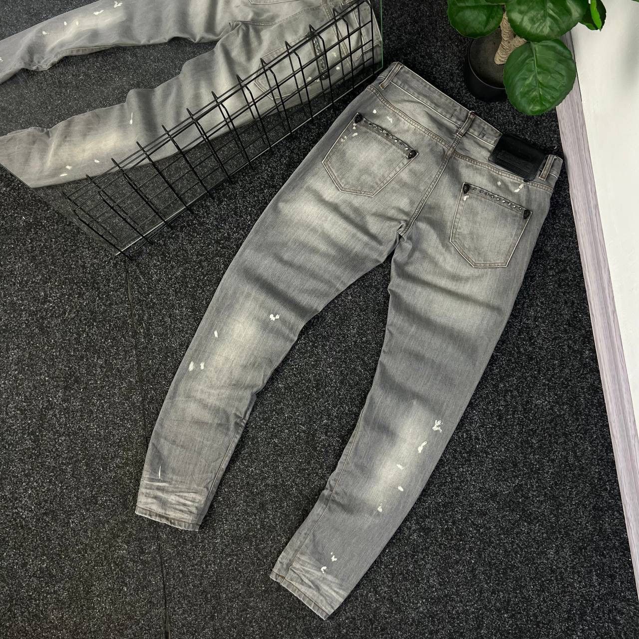 Philipp Plein Philipp Plein Distressed Denim Pants Slim Affliction Skull Size US 32 / EU 48 - 2 Thumbnail