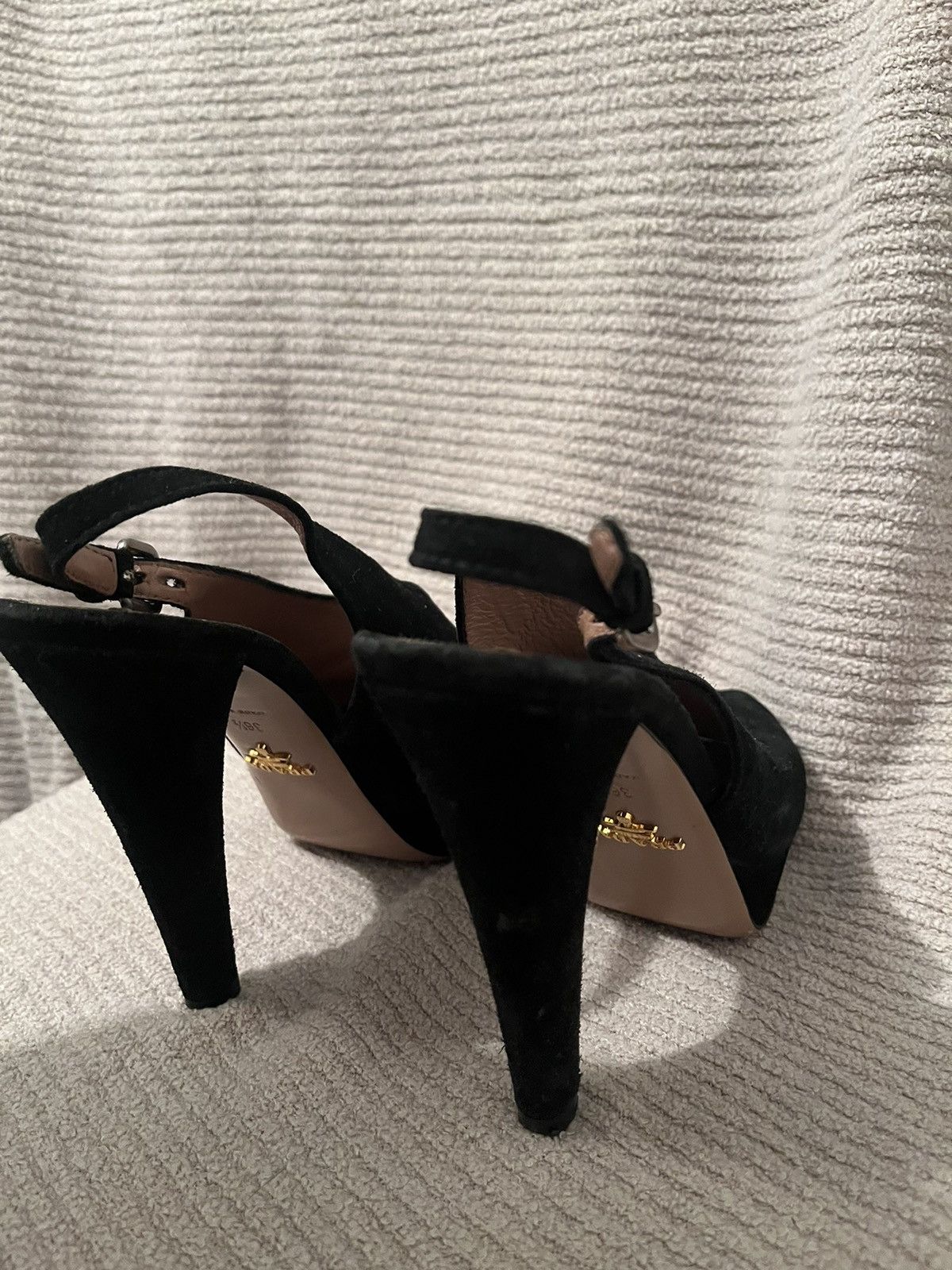 Prada Prada Nero Black Suede Stilettos. Size US 6.5 / IT 36.5 - 9 Thumbnail