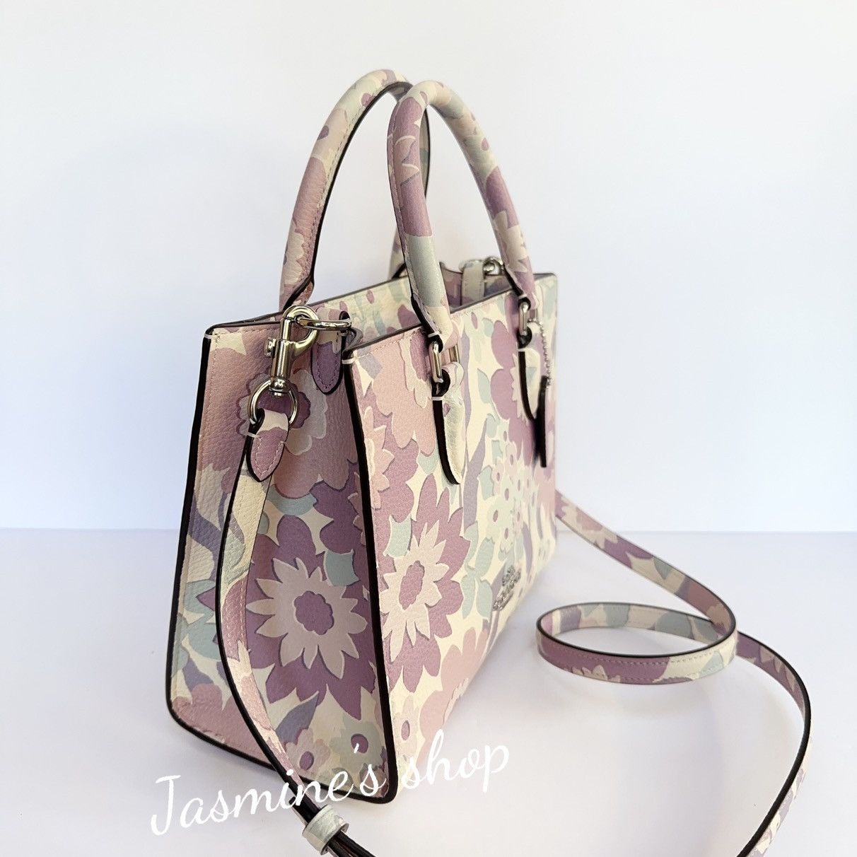 Coach NWT COACH Maggie Small Tote Bag Floral Print CBM08 Size ONE SIZE - 3 Thumbnail