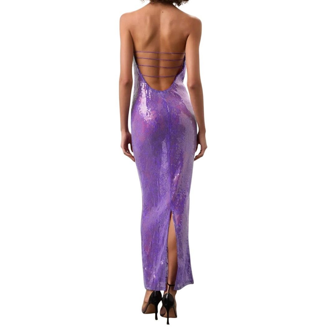 Retrofete Retrofête Strapless Sequin Lucia Dress in Purple, Size S Size S / US 4 / IT 40 - 3 Thumbnail