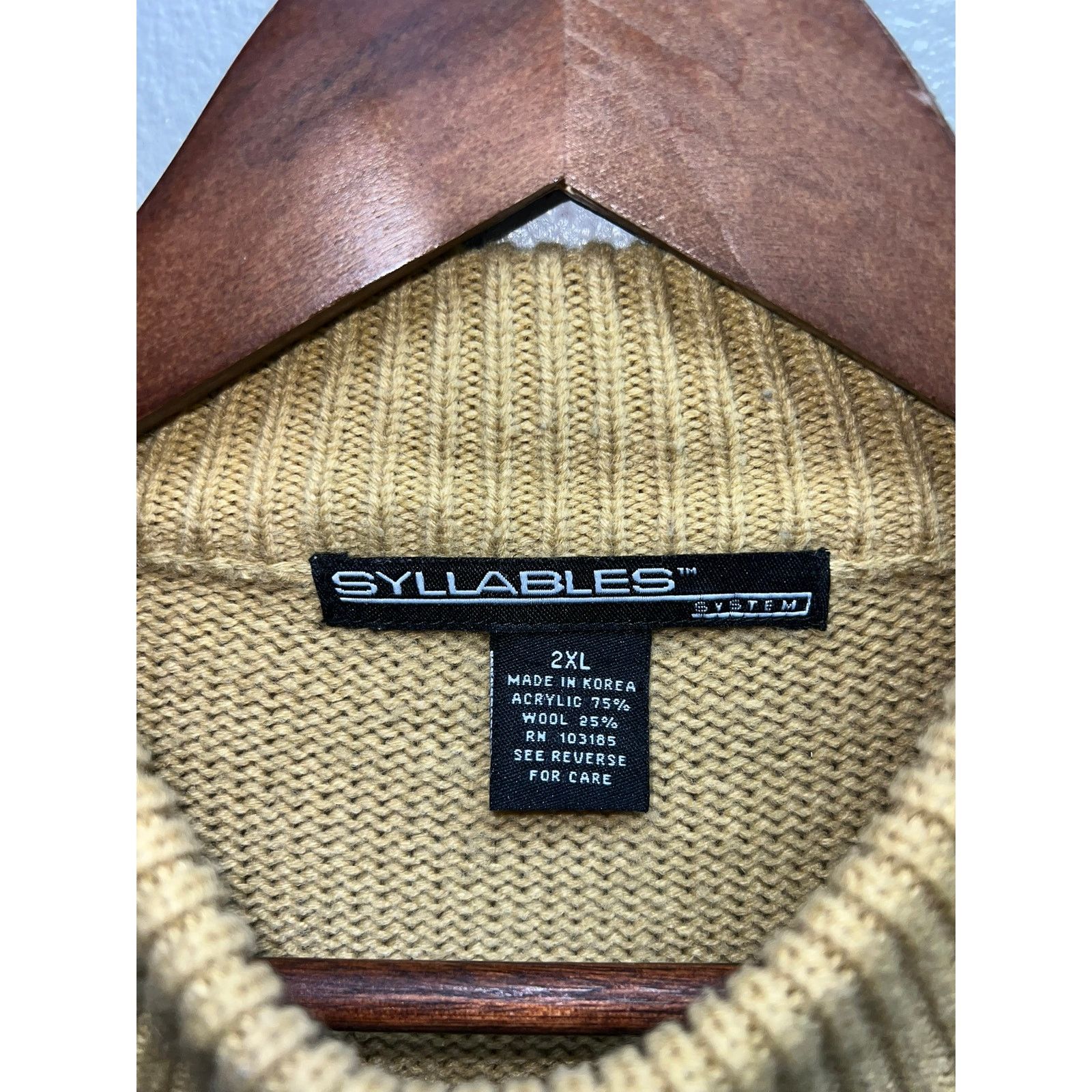 Vintage Vintage Syllables System Sweater Brown Beigh Patchwork VTG 2 Size US XXL / EU 58 / 5 - 6 Thumbnail