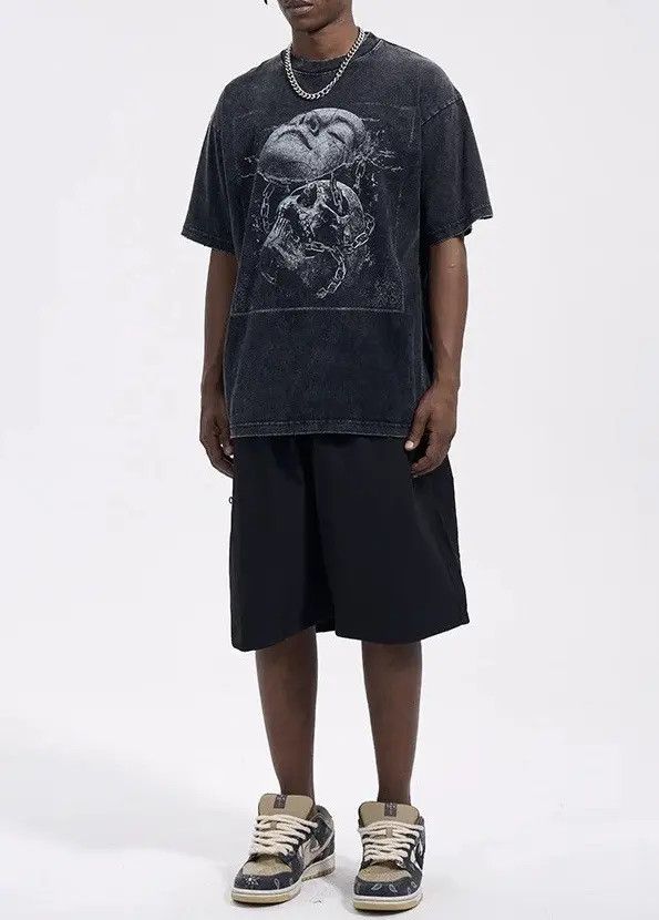 VIBE Streetwear Washed Vintage Graphic Harajuku T-Shirt Size US L / EU 52-54 / 3 - 3 Thumbnail