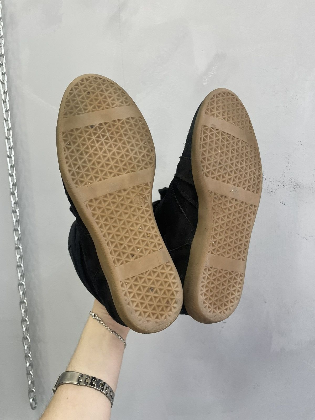 Japanese Brand Isabel marant style wedge heel boots black suede retro y2k Size US 7 / EU 40 - 4 Thumbnail