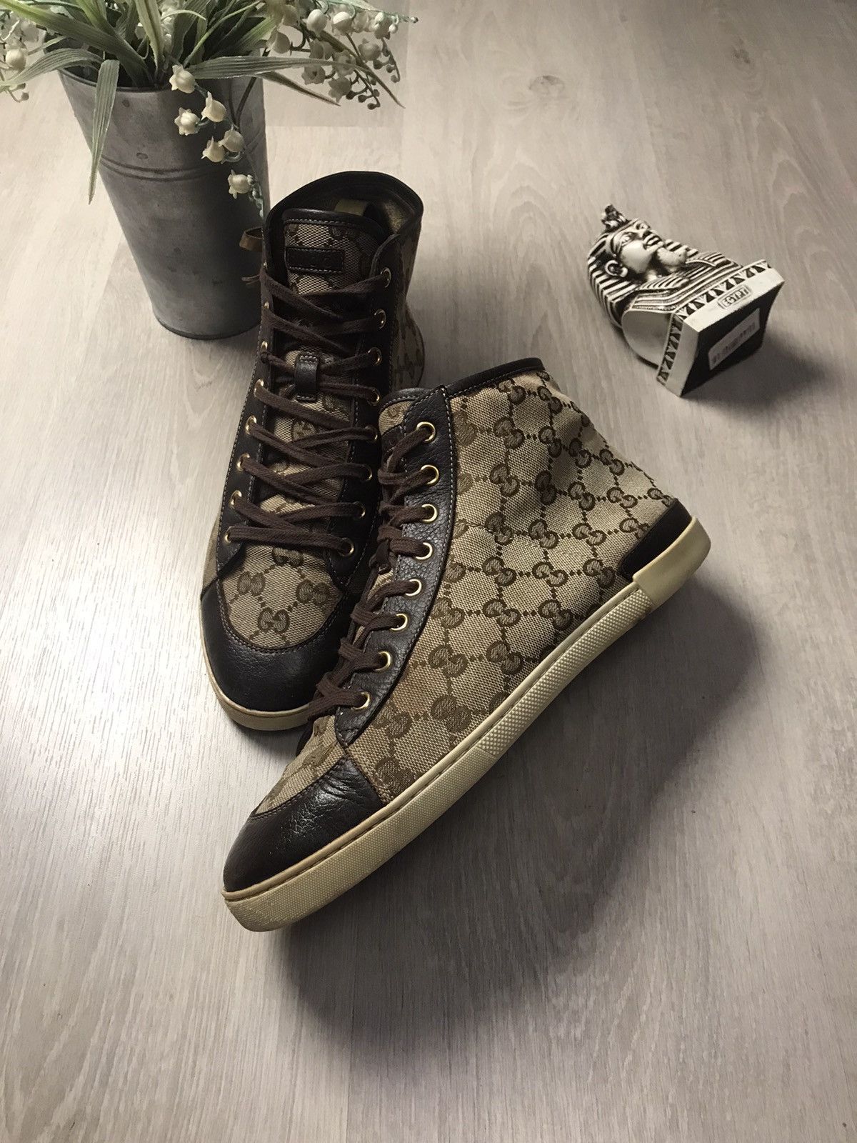 Gucci Dog logo high top sneakers